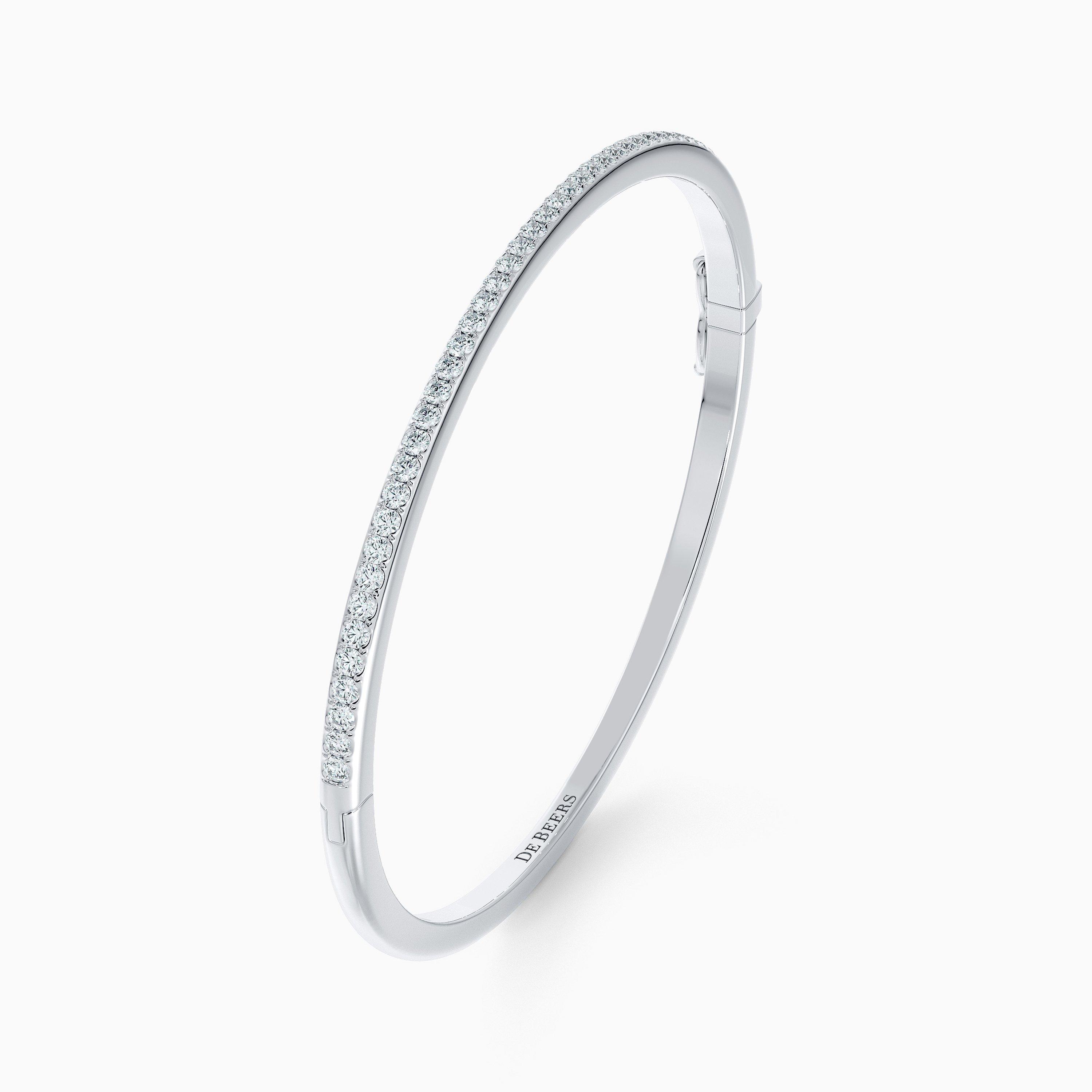 DB Classic Bangle in White Gold, image 2