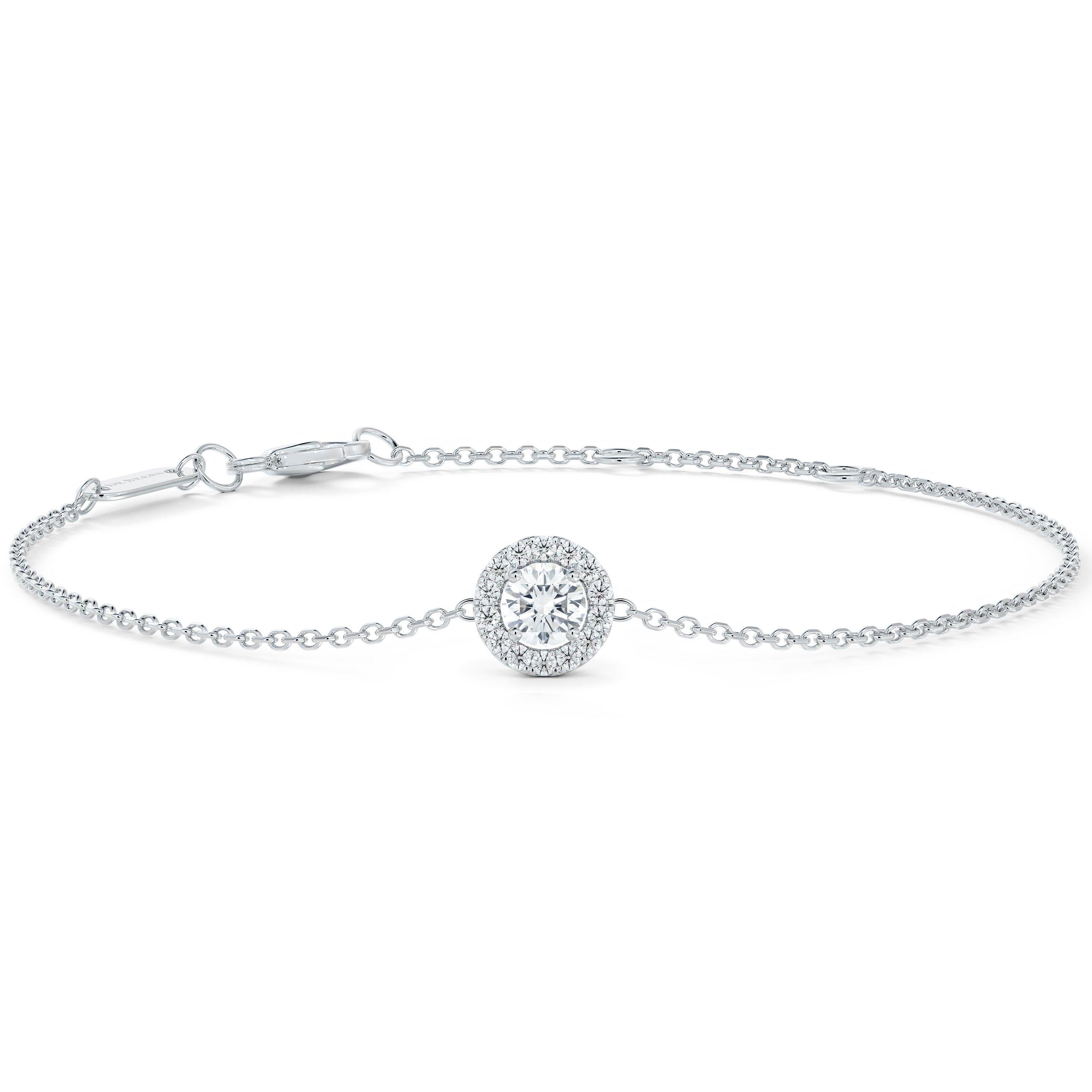 Debeers Aura Round Brilliant Diamond Bracelet In Metallic