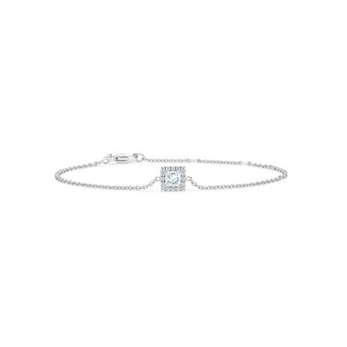 Debeers Aura Princess-cut Diamond Bracelet In Metallic