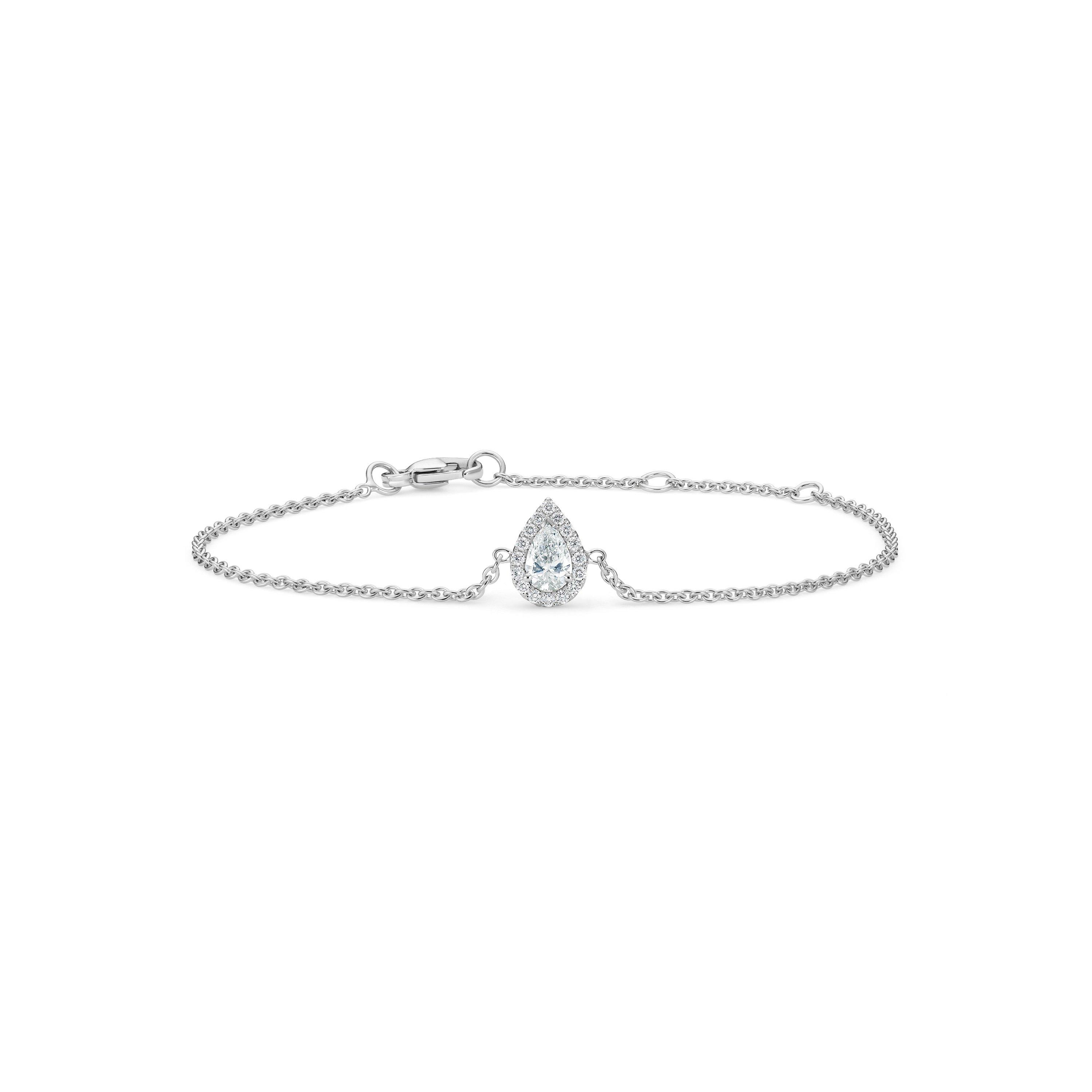 Aura pear-shaped diamond bracelet, image 1
