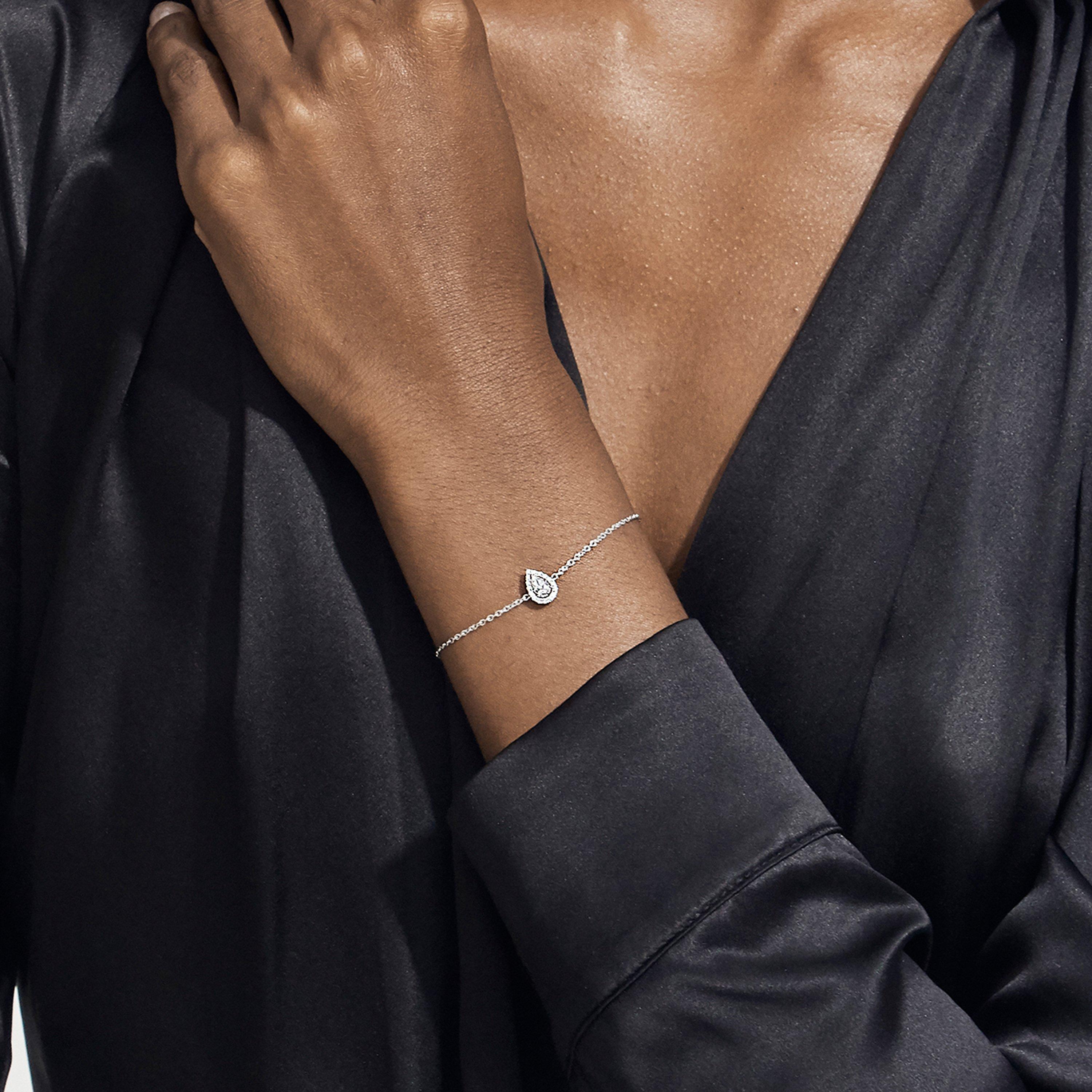 Aura pear-shaped diamond bracelet, image 3