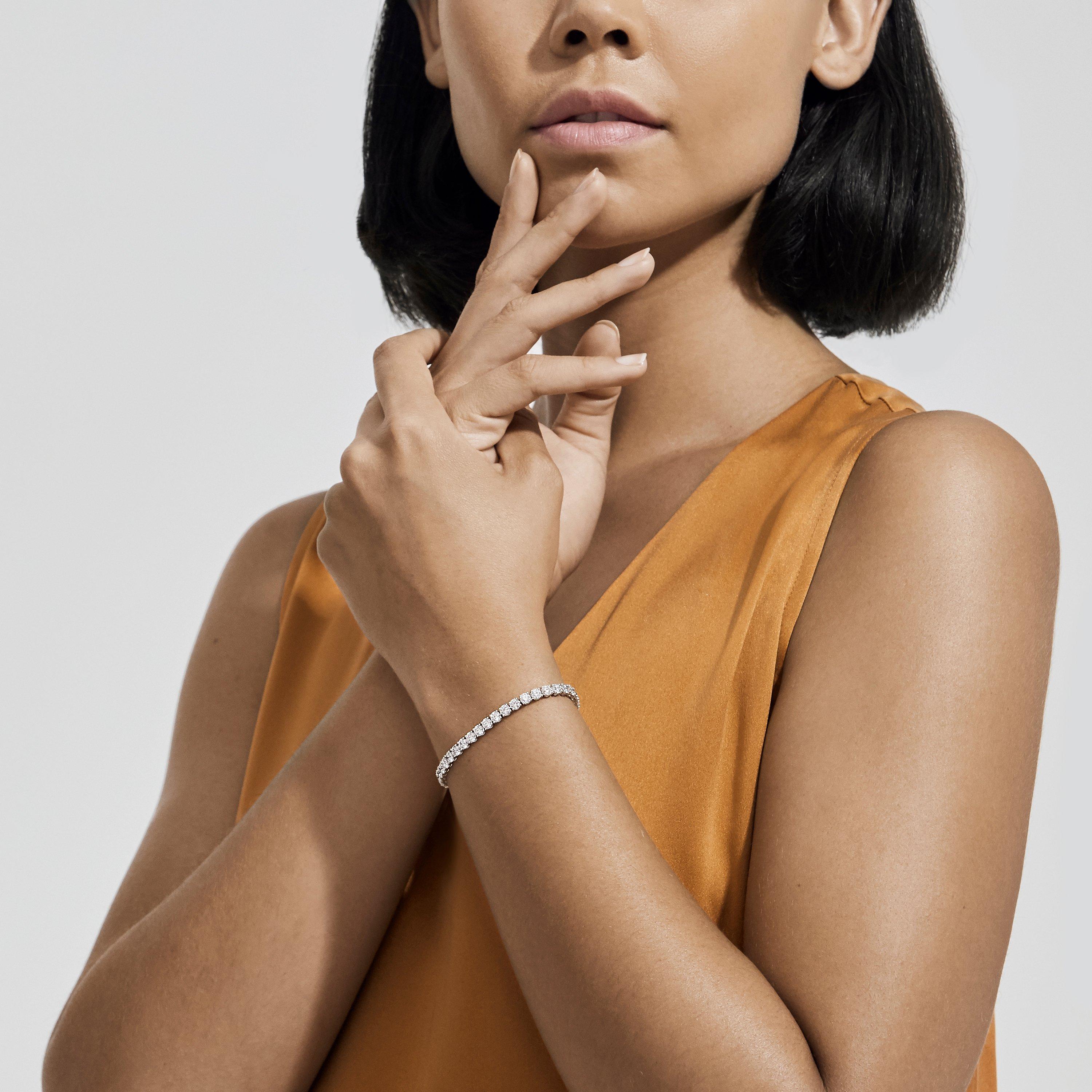 DB Classic Eternity Line 圓形明亮式切割鉆石手鏈, image 2