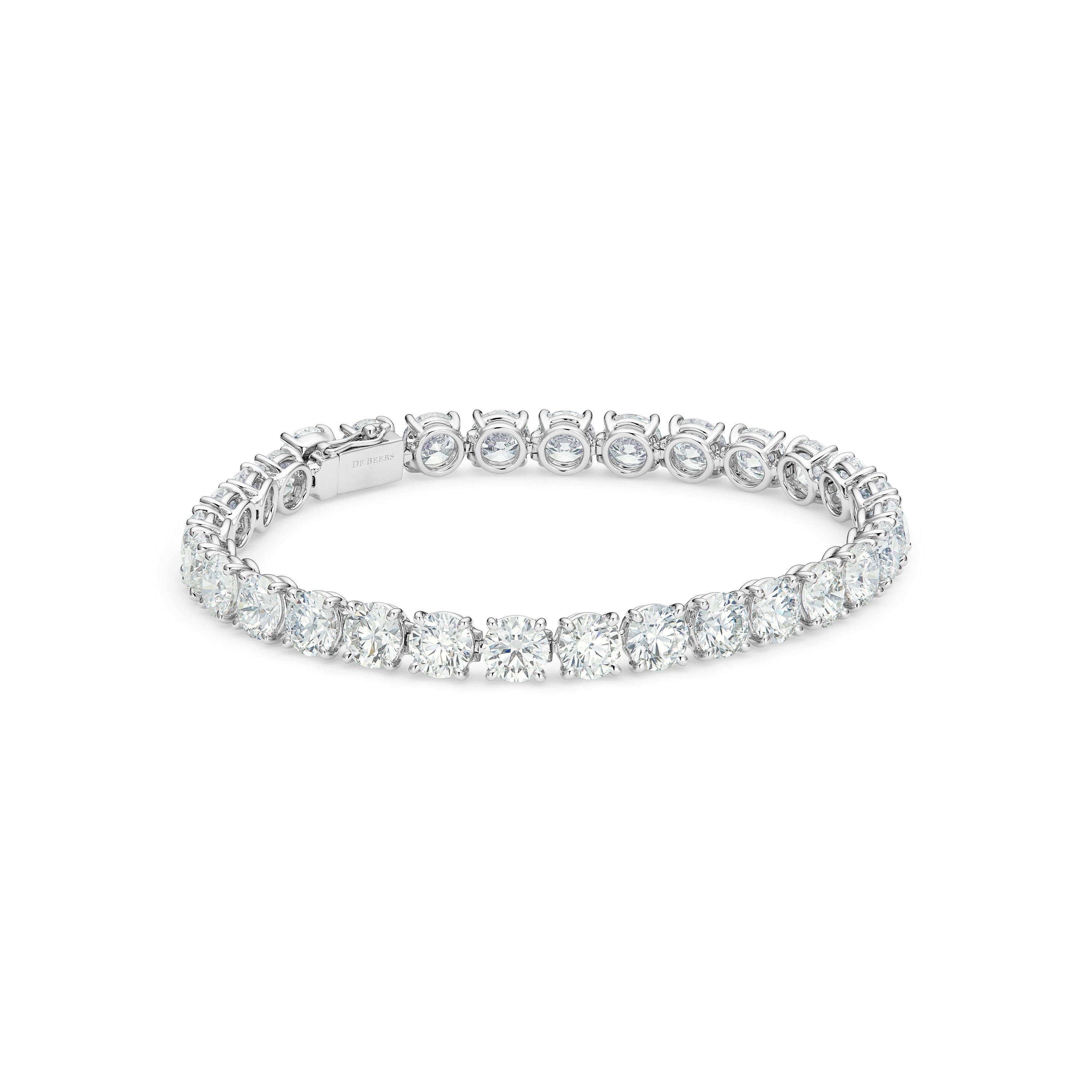 DB Classic eternity line round brilliant diamond bracelet, image 1
