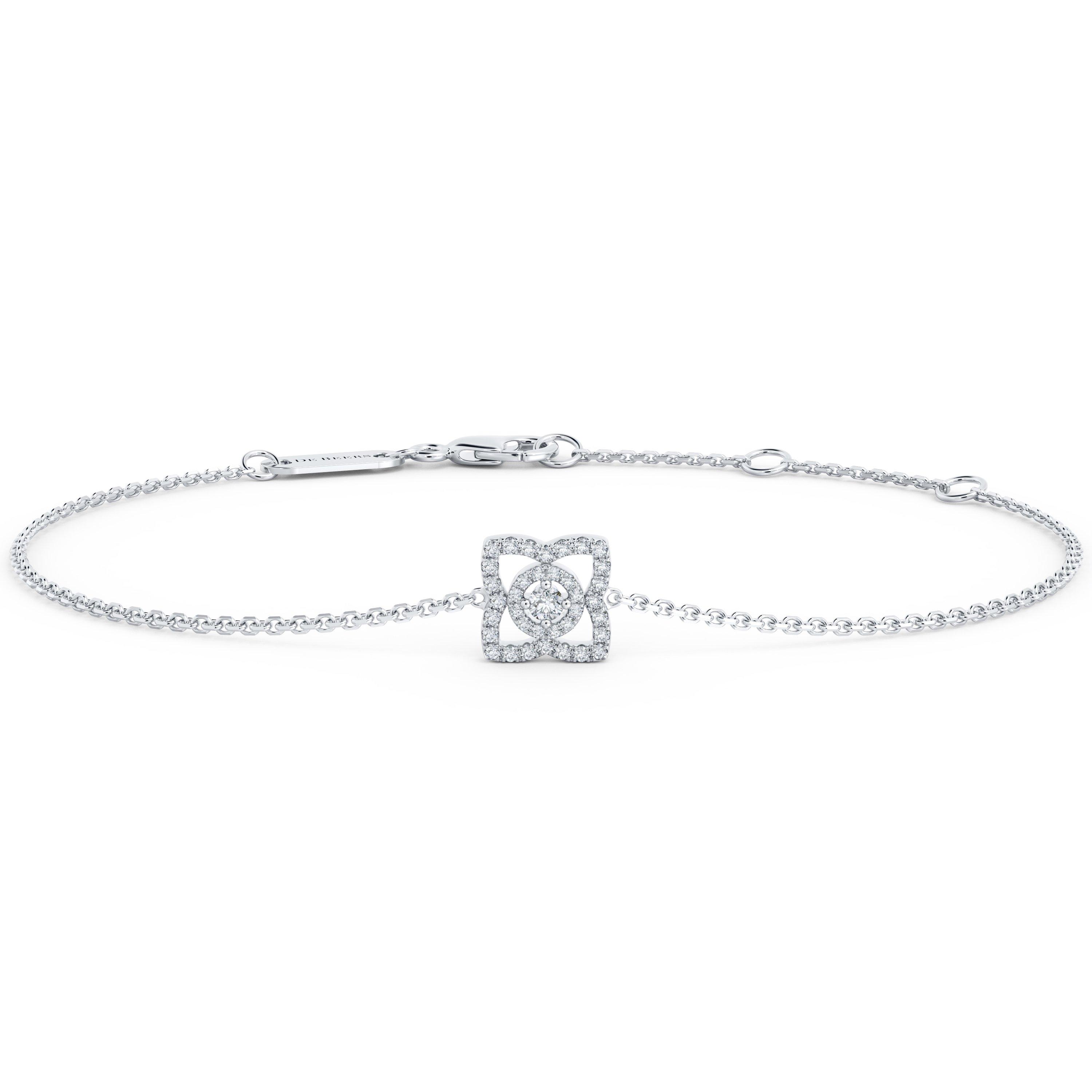 Enchanted Lotus Bracelet in White Gold