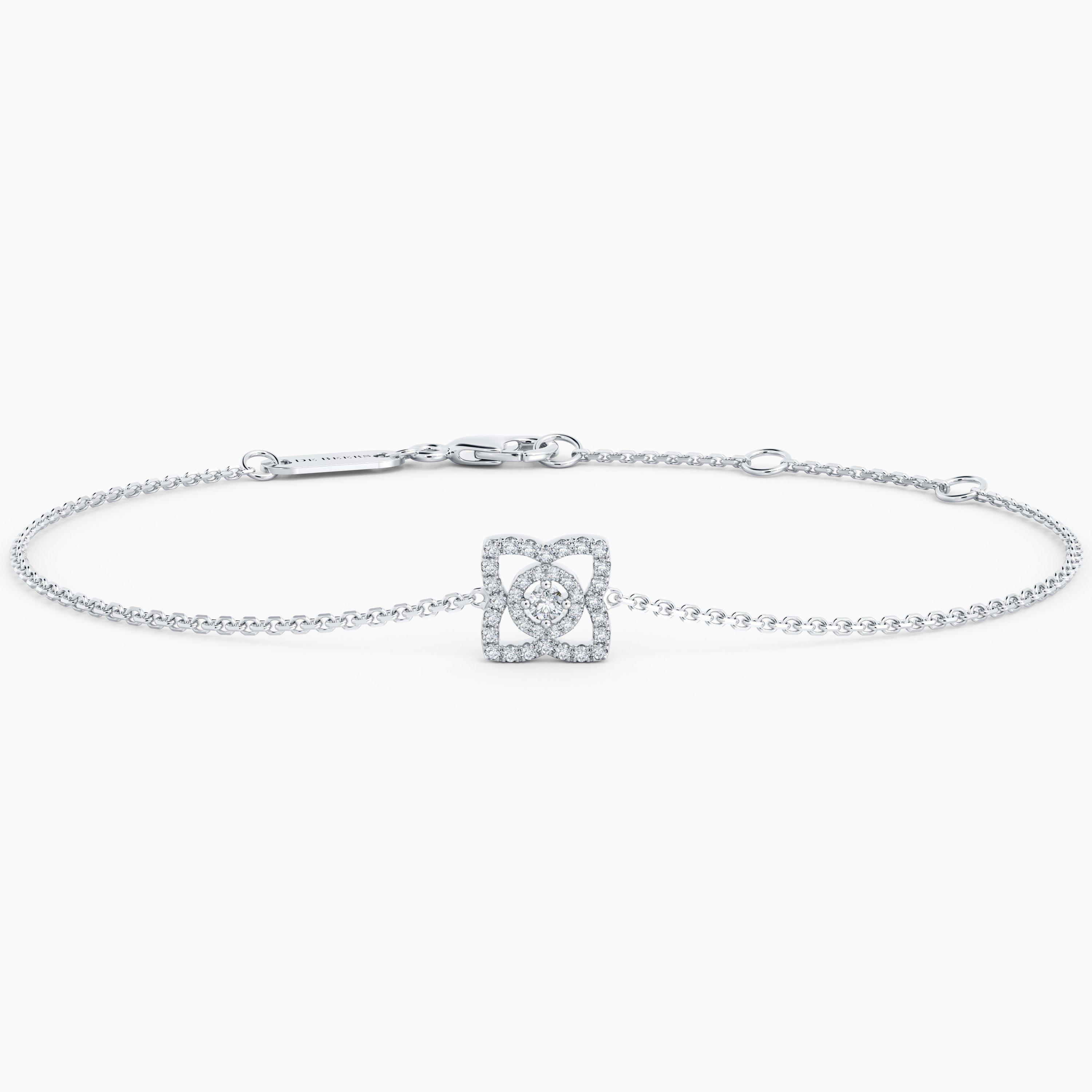 Enchanted Lotus Bracelet in White Gold, image 1