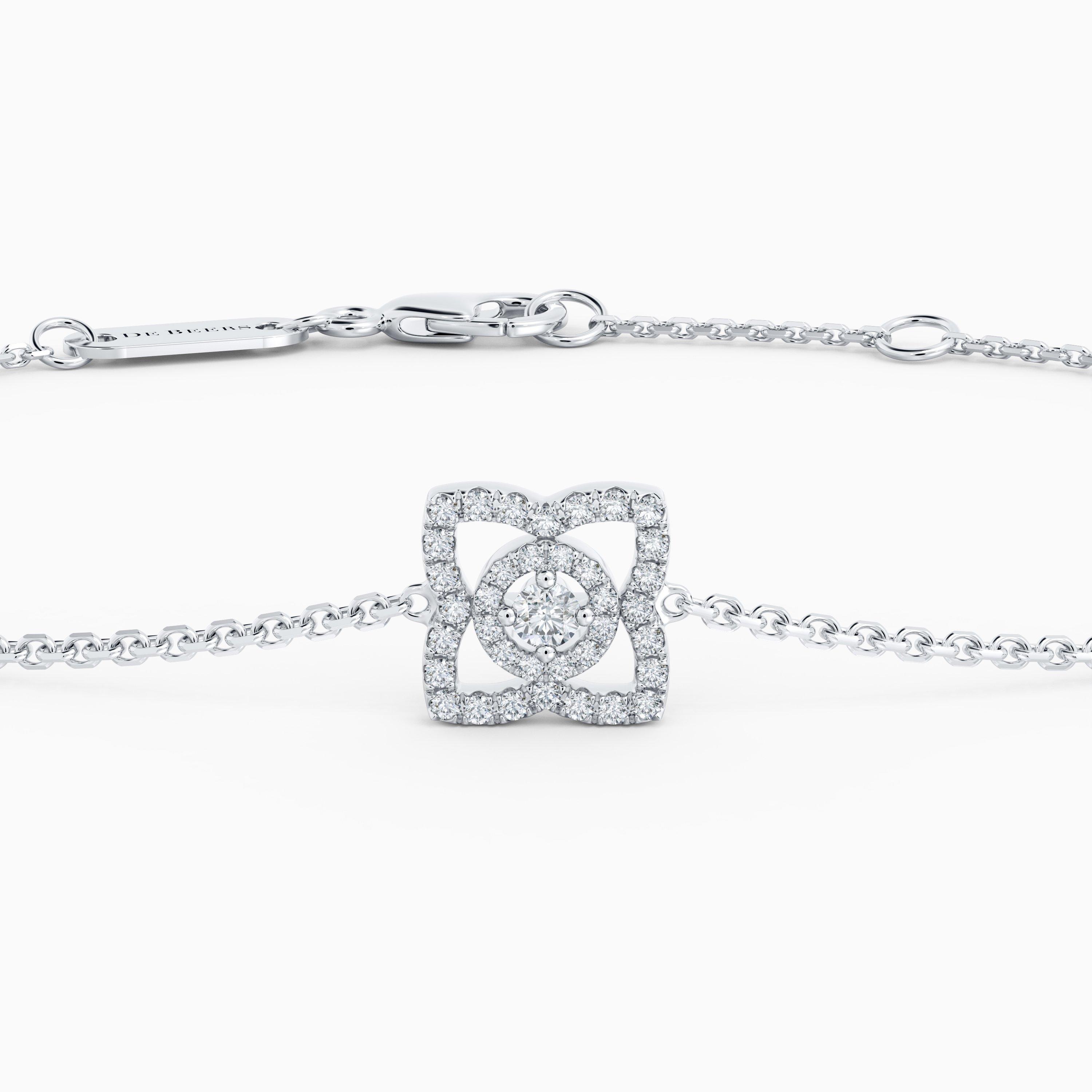 Enchanted Lotus Bracelet in White Gold, image 2