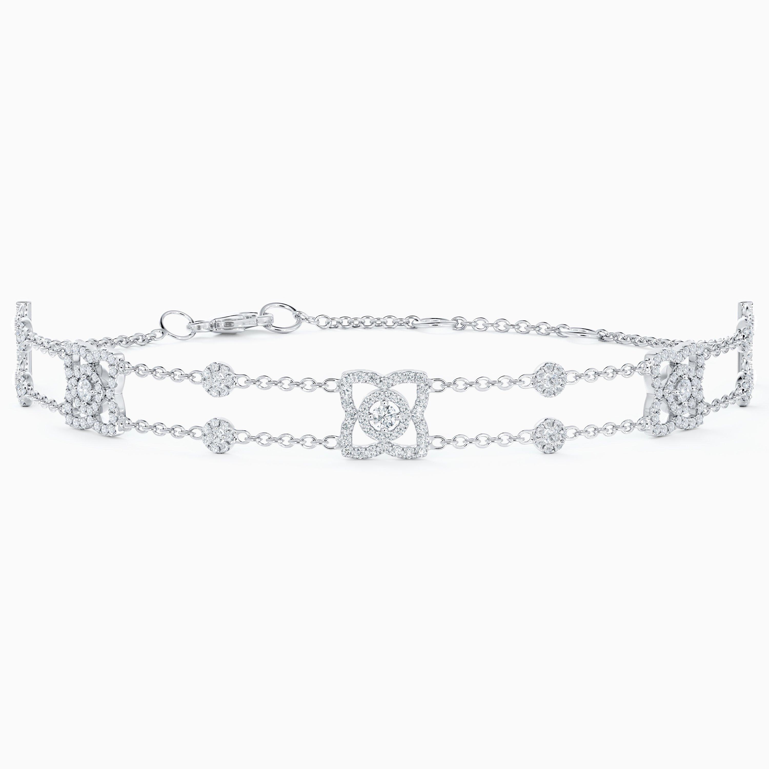 Enchanted Lotus Bracelet in White Gold, image 1