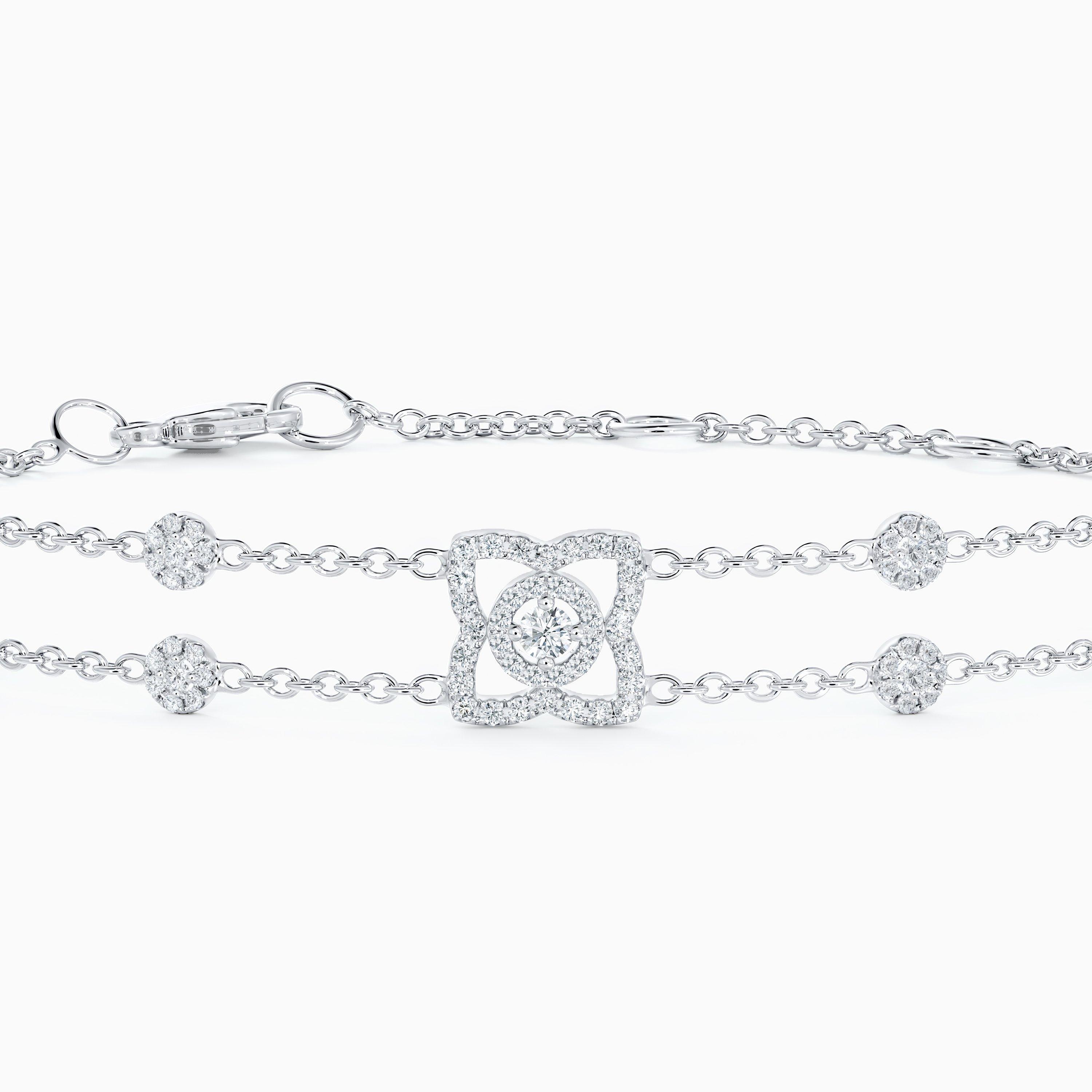 Enchanted Lotus Bracelet in White Gold, image 2