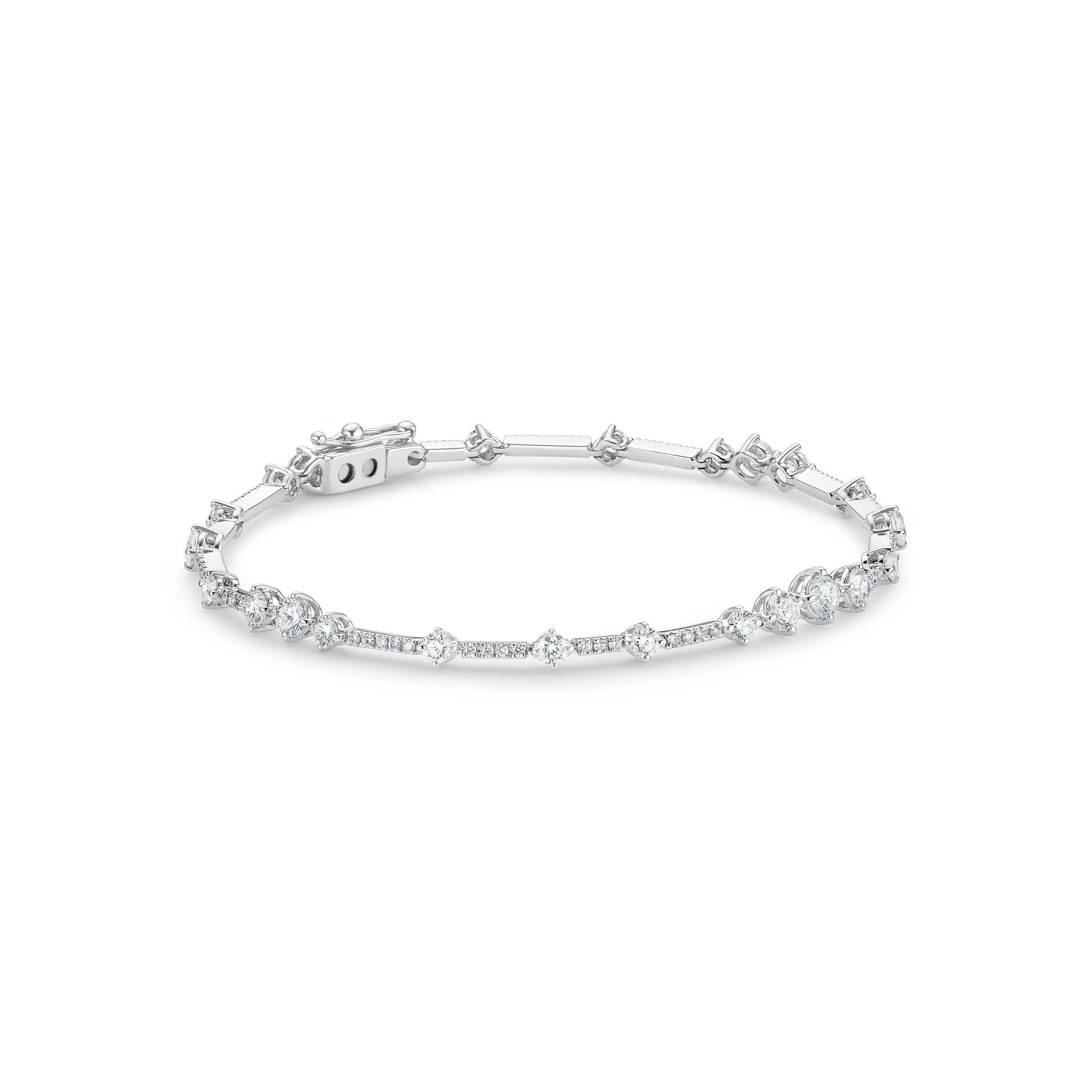 Arpeggia One Line Bracelet in White Gold