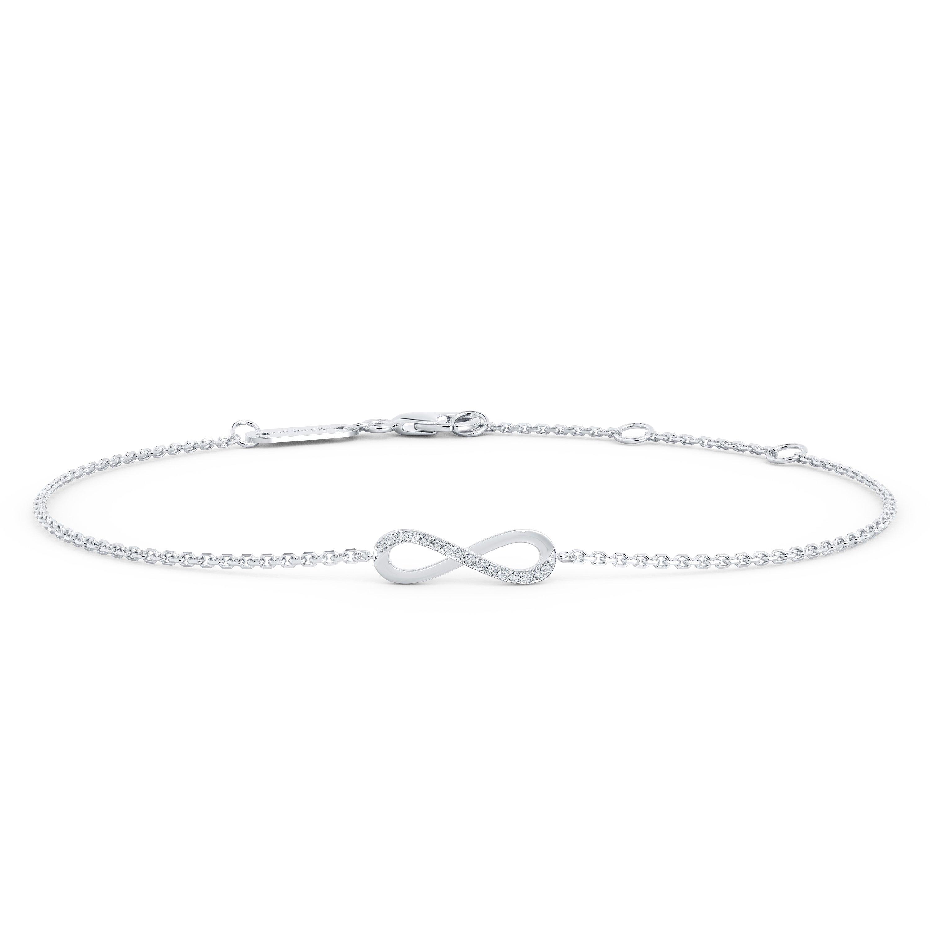 Sterling Silver Bracelet Bangle With The Infinity Symbol - Thin Silver Bangle Made In UK - Bracelets With Infinity