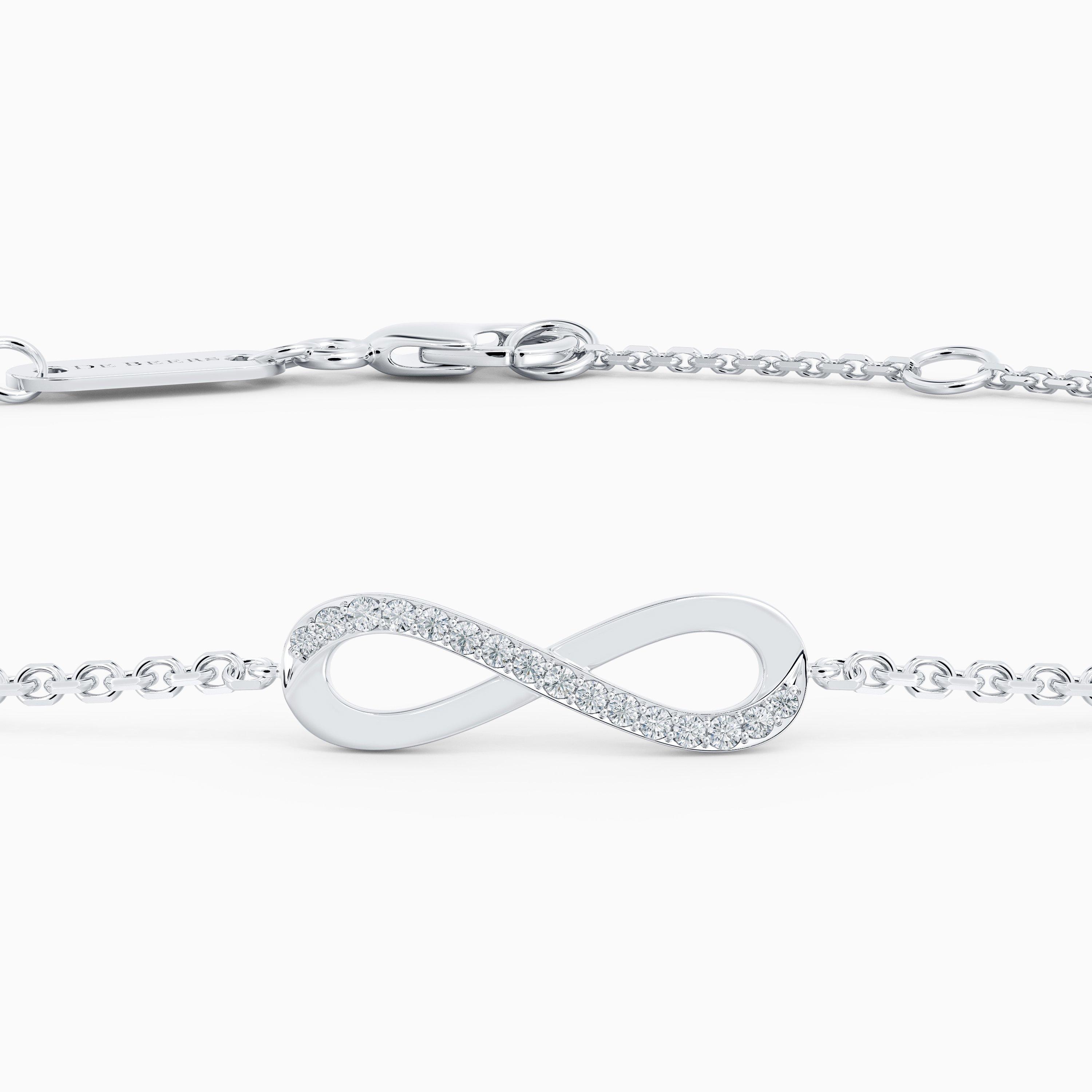 Infinity Bracelet in White Gold, image 2