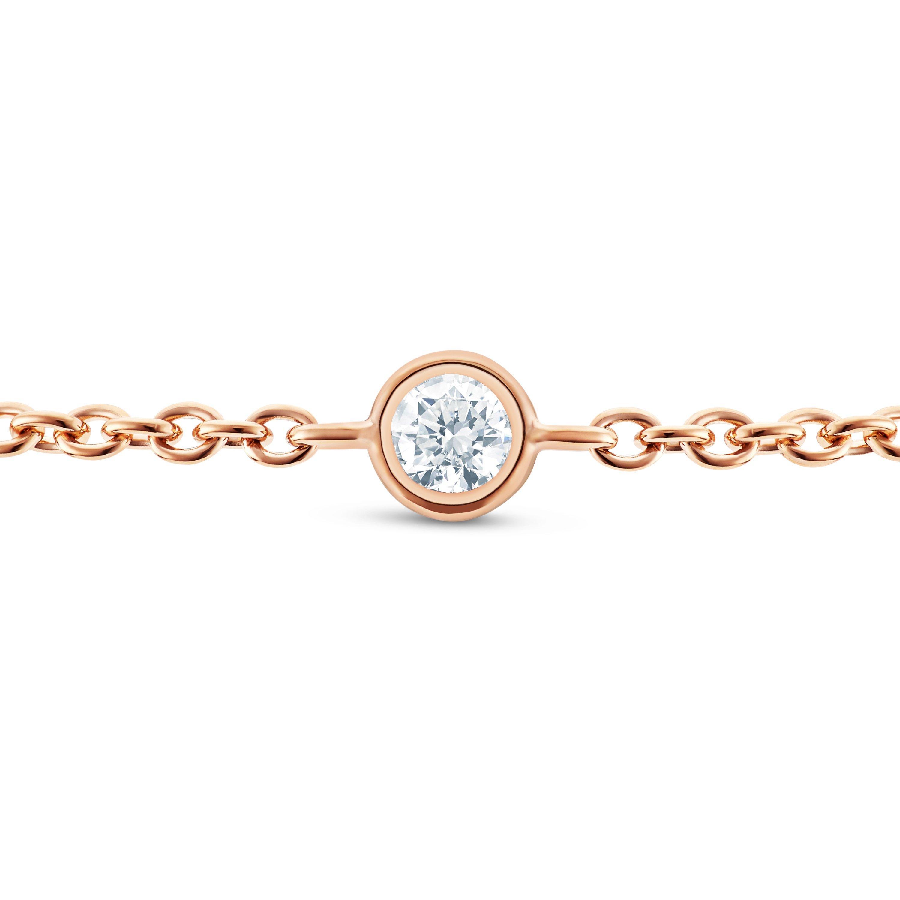 Clea 玫瑰金五鉆手鏈, image 3