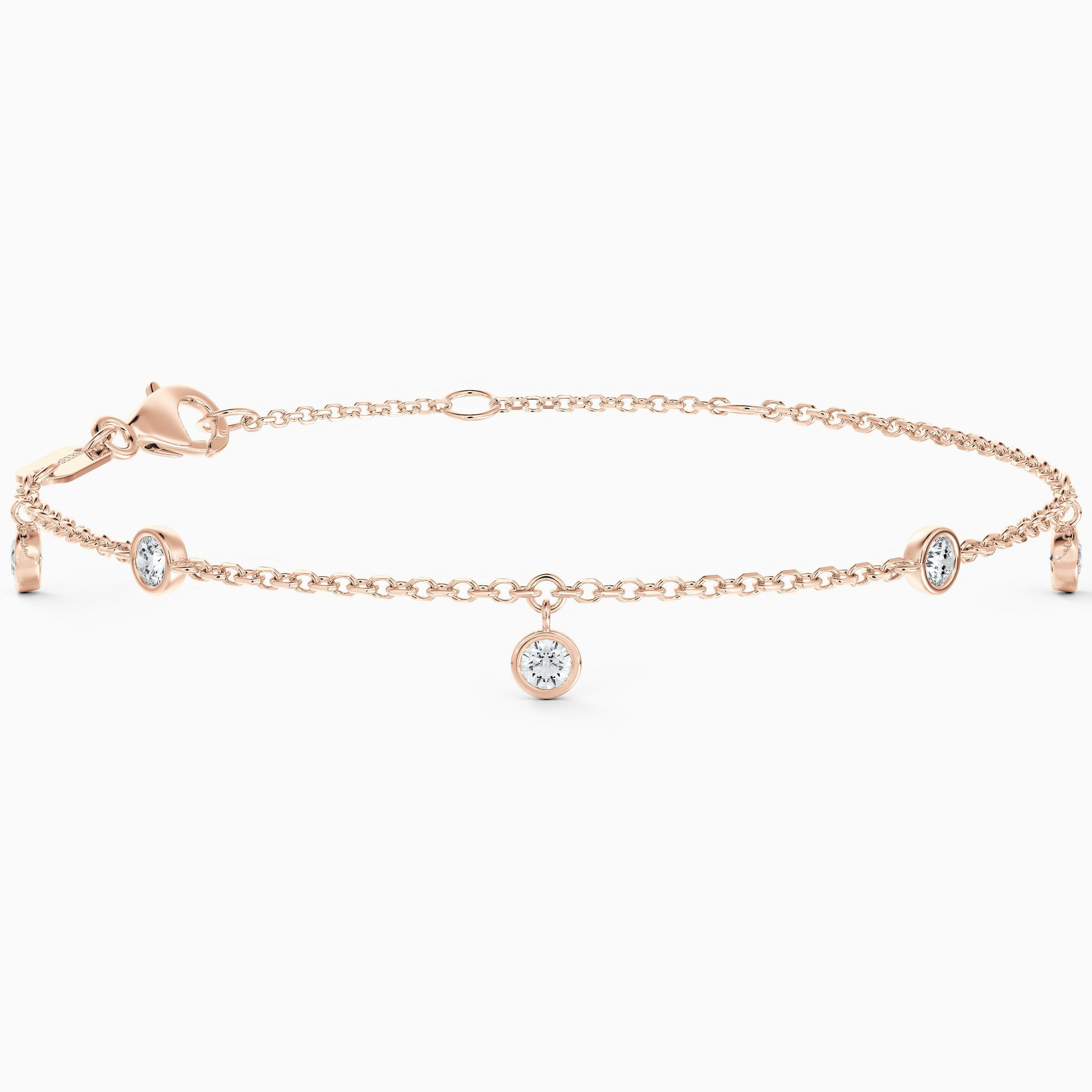 Clea Five Diamond Bracelet in Rose Gold, image 1