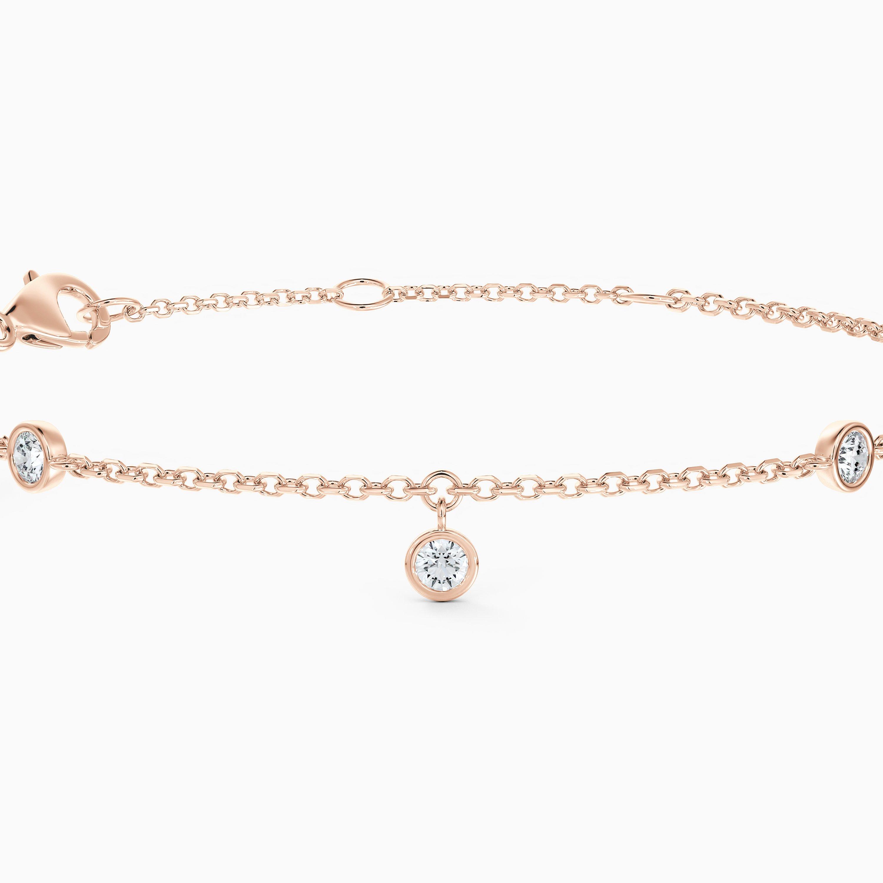 Bracelet Clea Cinq Diamants en Or Rose, image 2