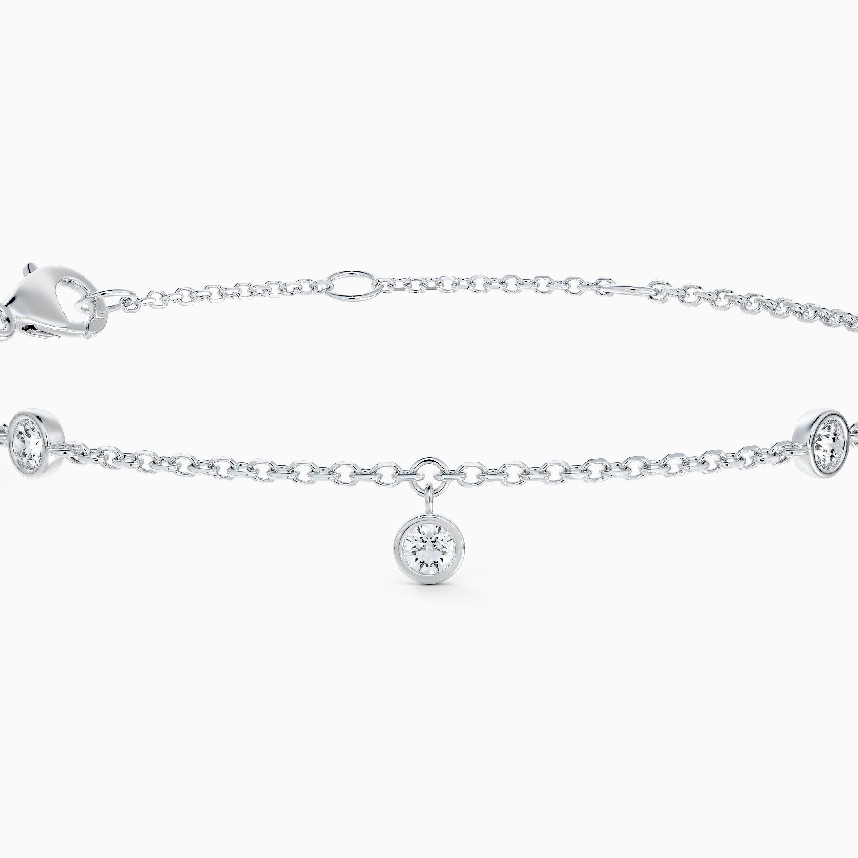 Clea Five Diamond Bracelet in White Gold, image 2