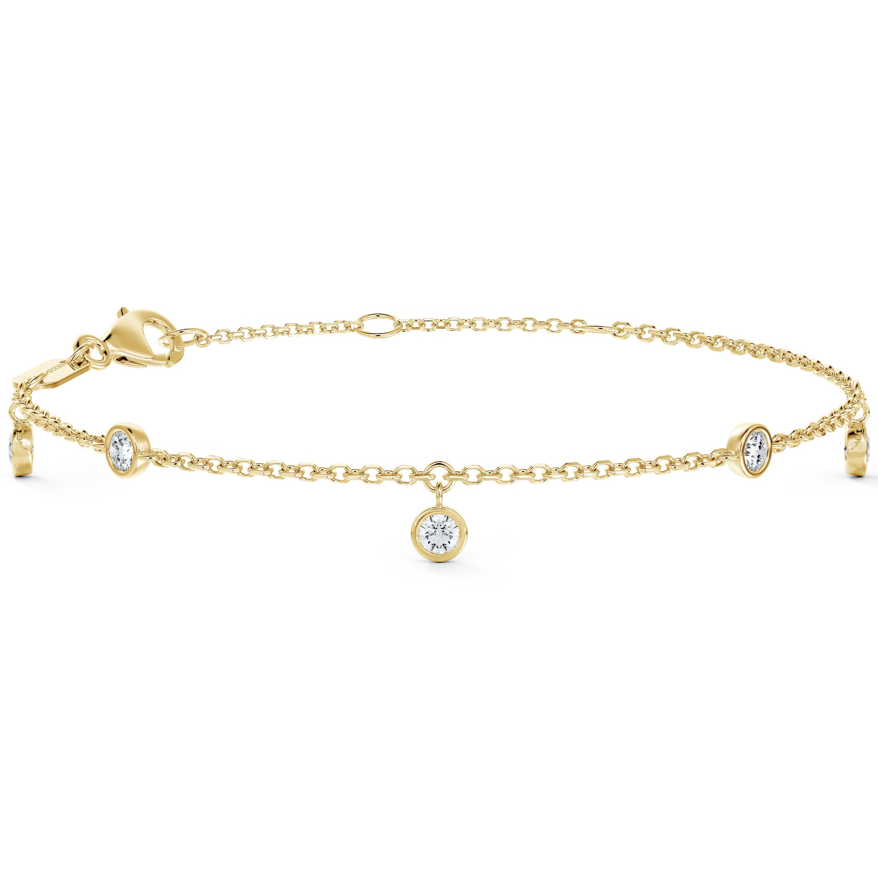 Bracelet Clea Cinq Diamants en Or Jaune