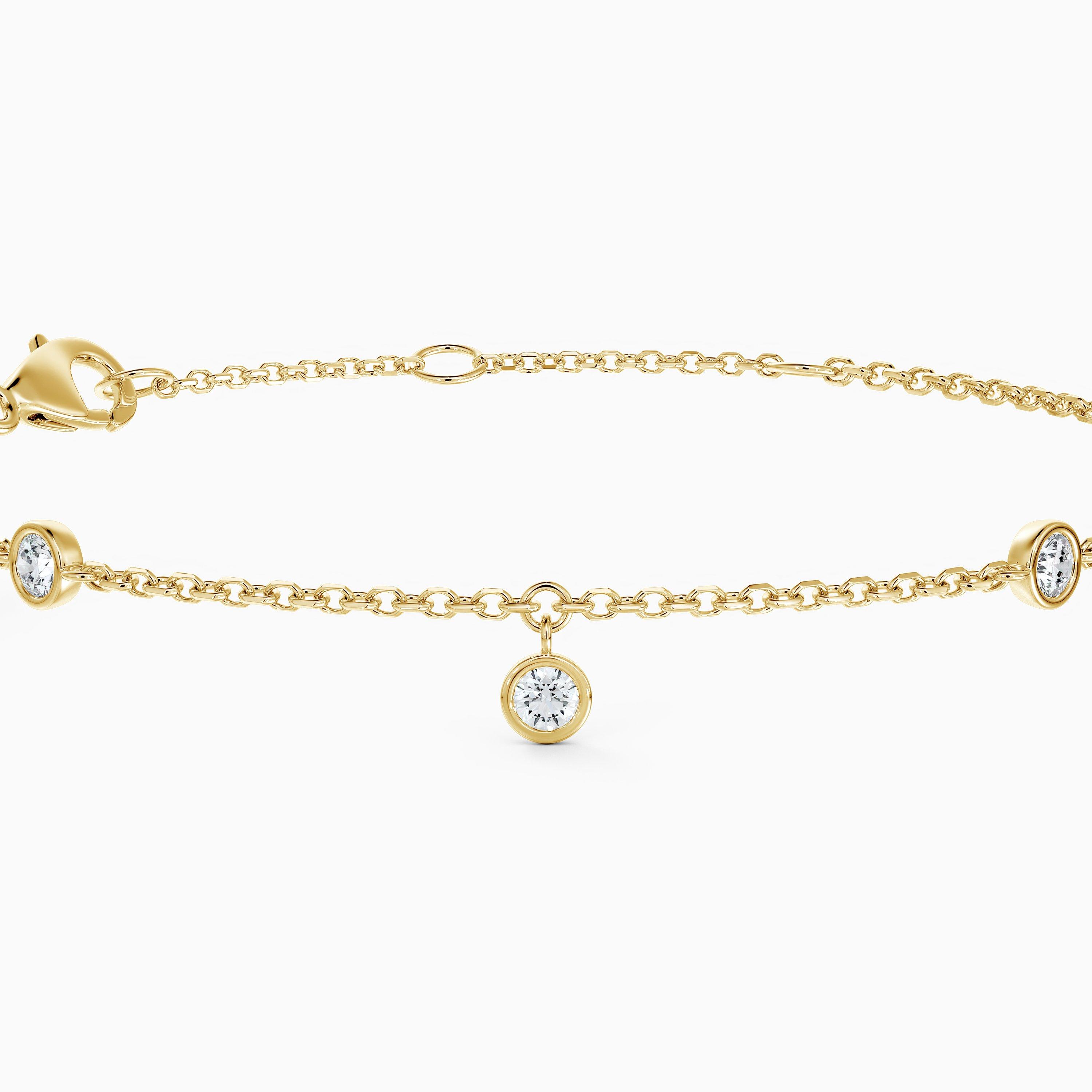 Clea Five Diamond Bracelet in Yellow Gold, image 2