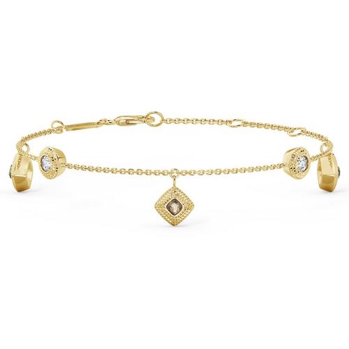 Thin gold charm clearance bracelet