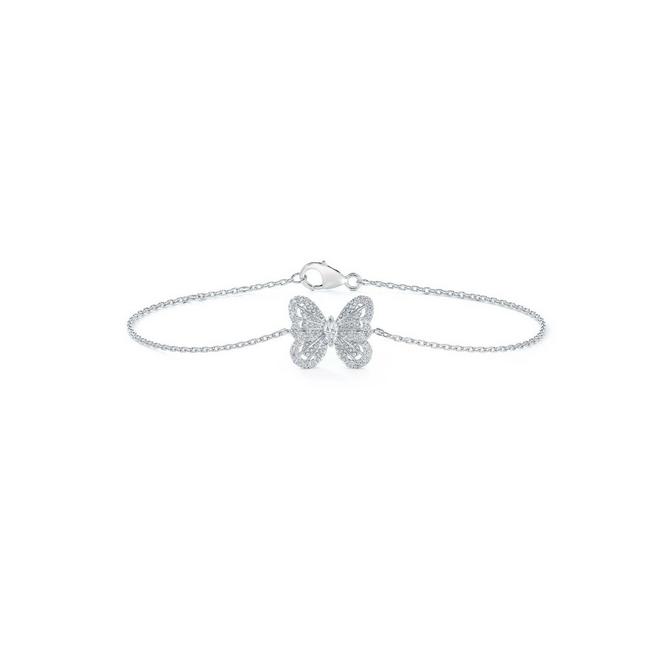 Portraits of Nature butterfly bracelet in white gold