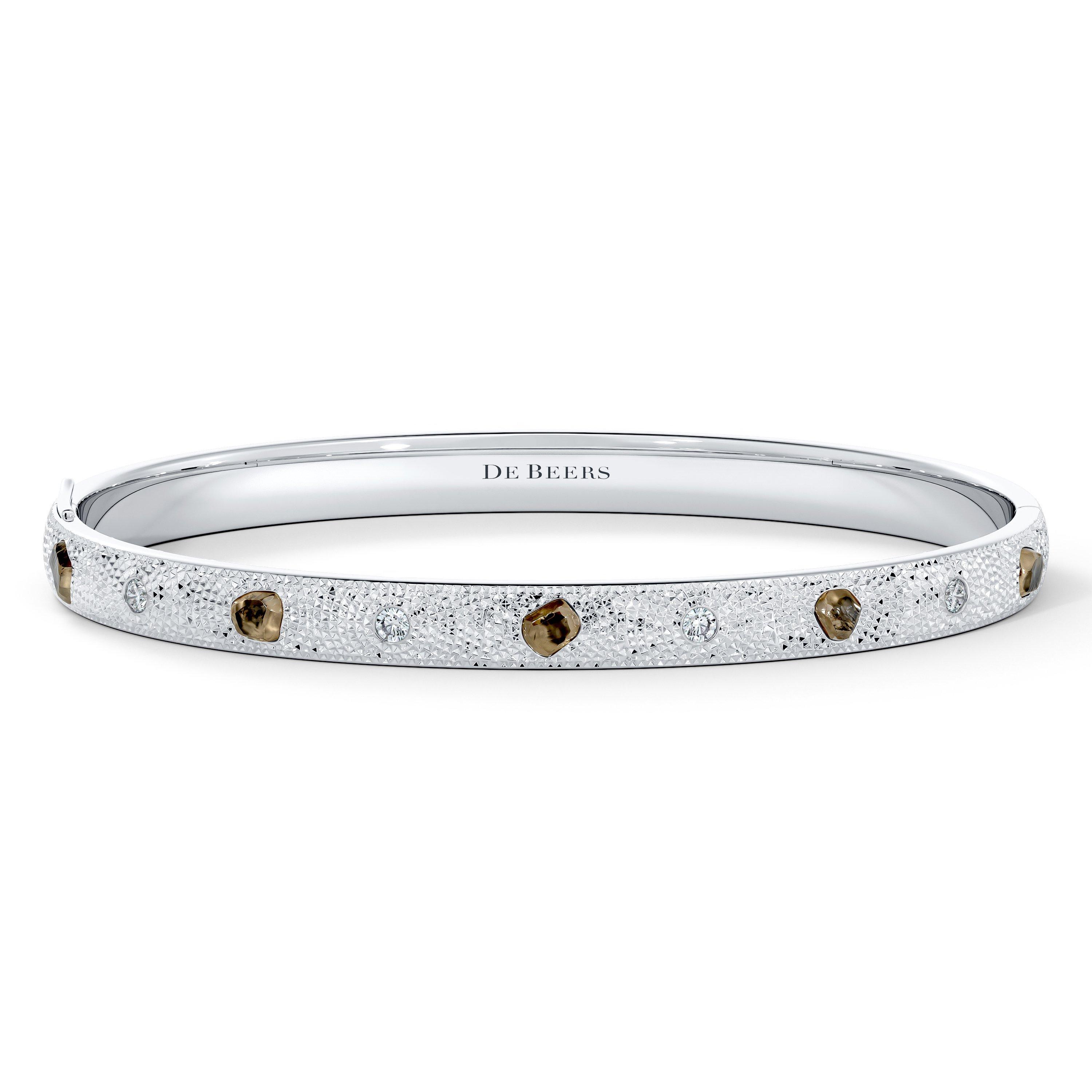 Talisman Bangle in White Gold