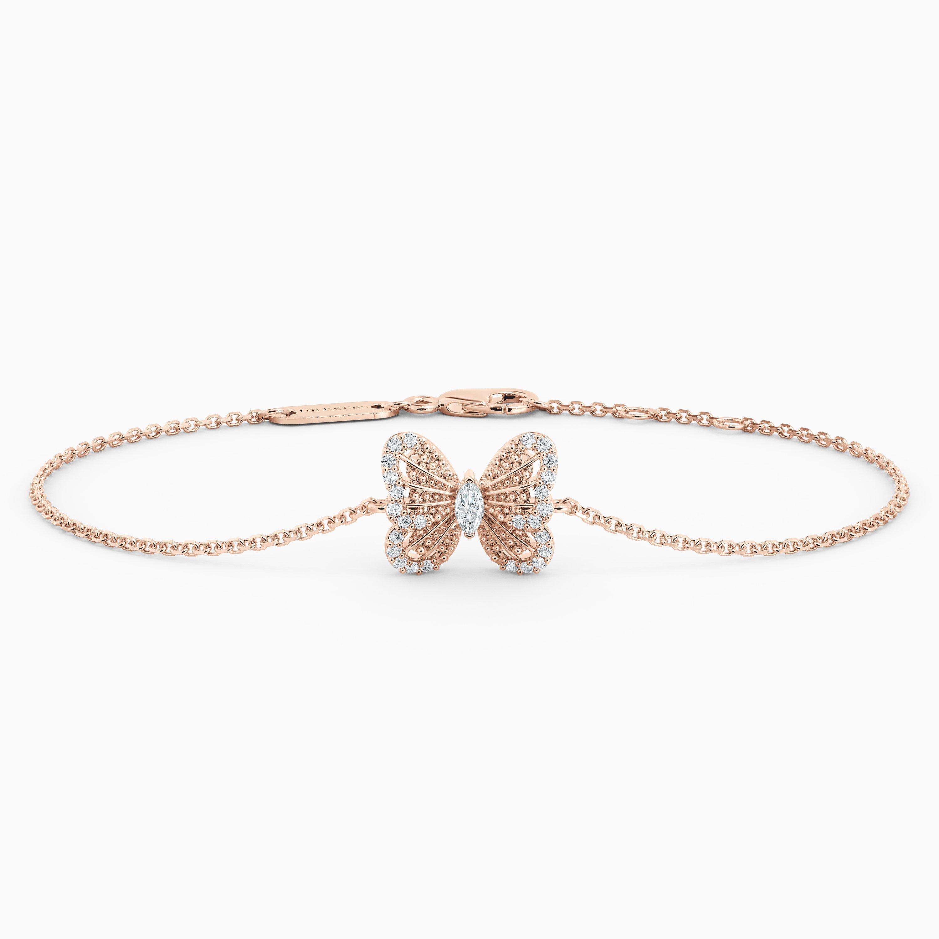 Portraits of Nature Butterfly Bracelet in Rose Gold, image 1