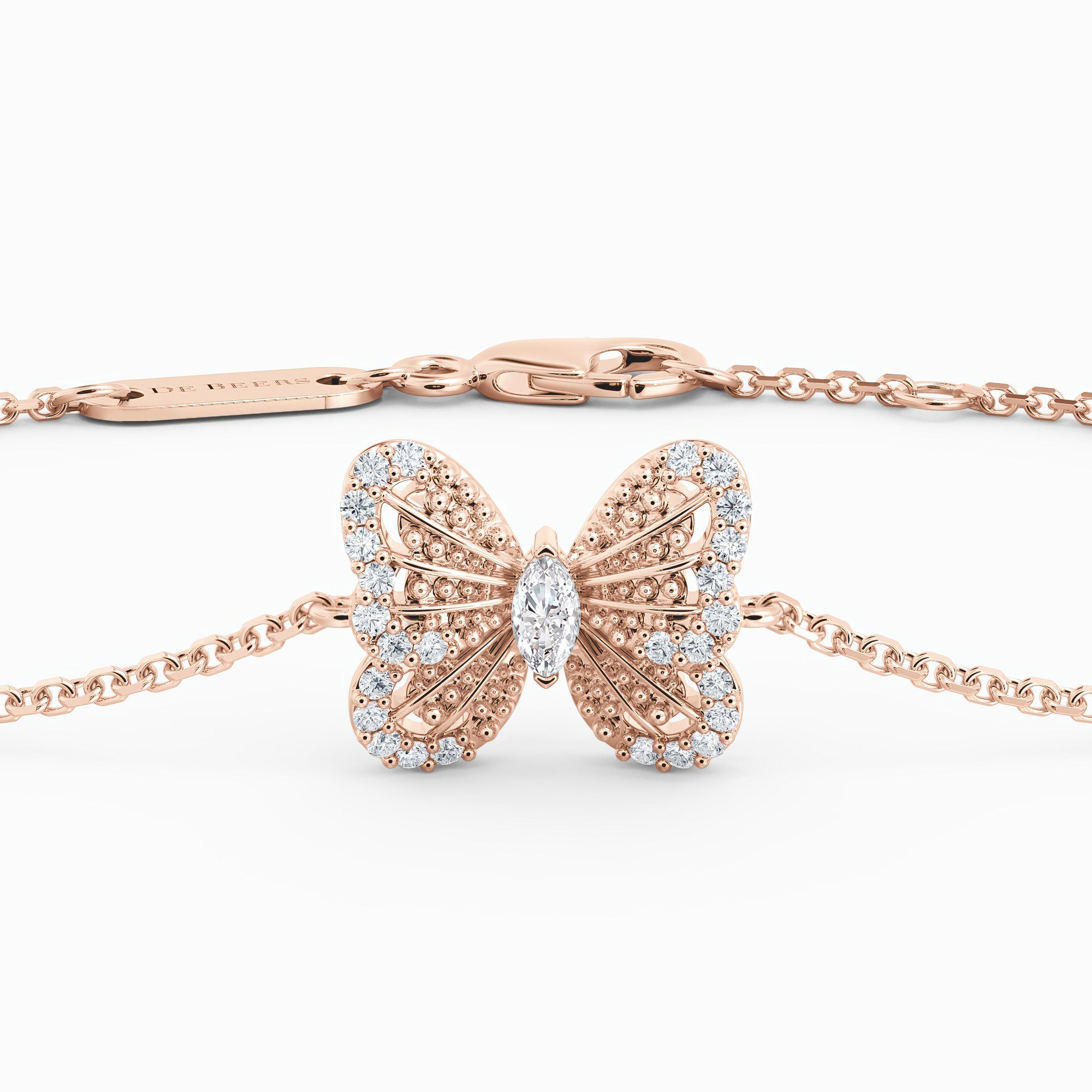 Portraits of Nature Butterfly Bracelet in Rose Gold, image 2