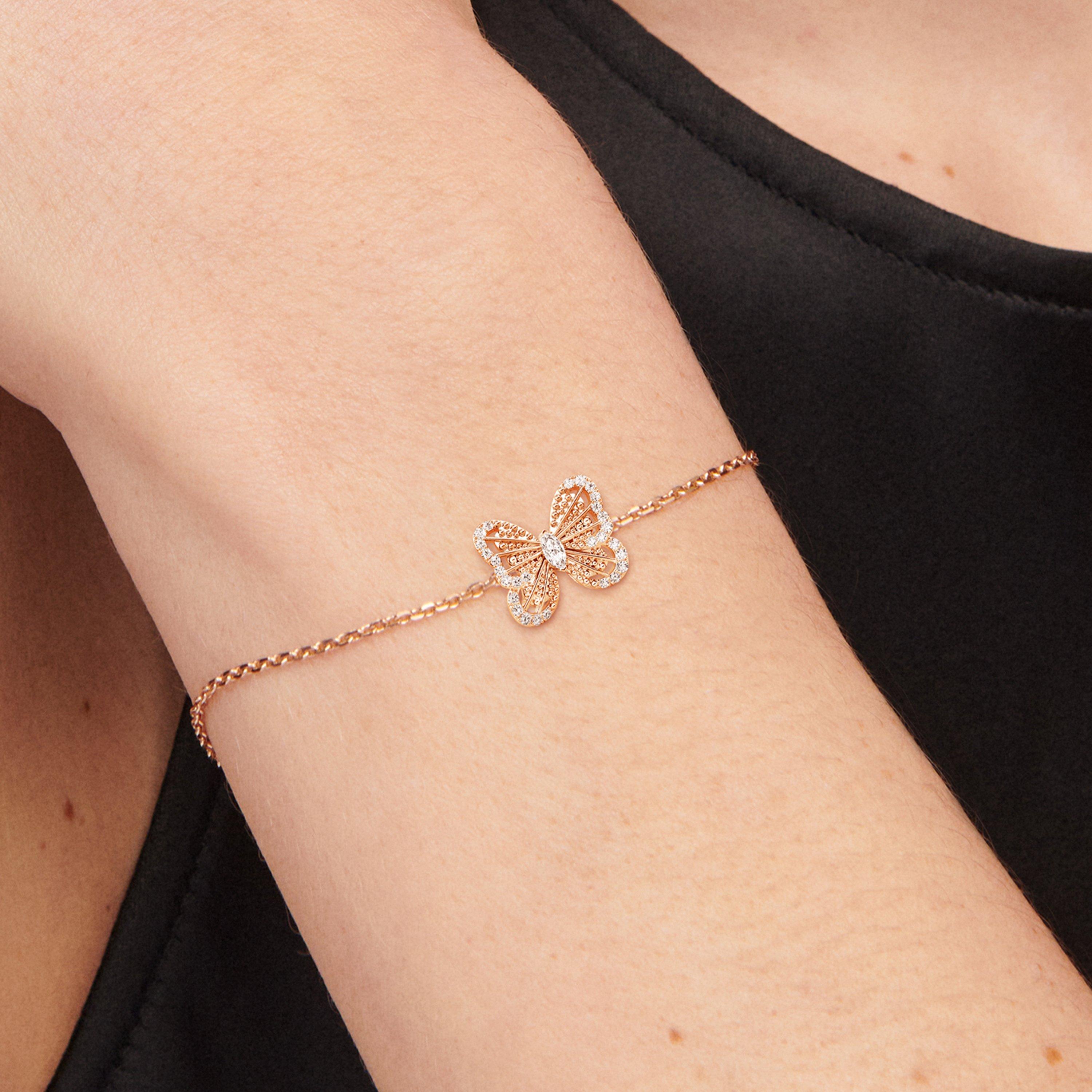 Bracelet Portraits of Nature butterfly en or rose, image 3