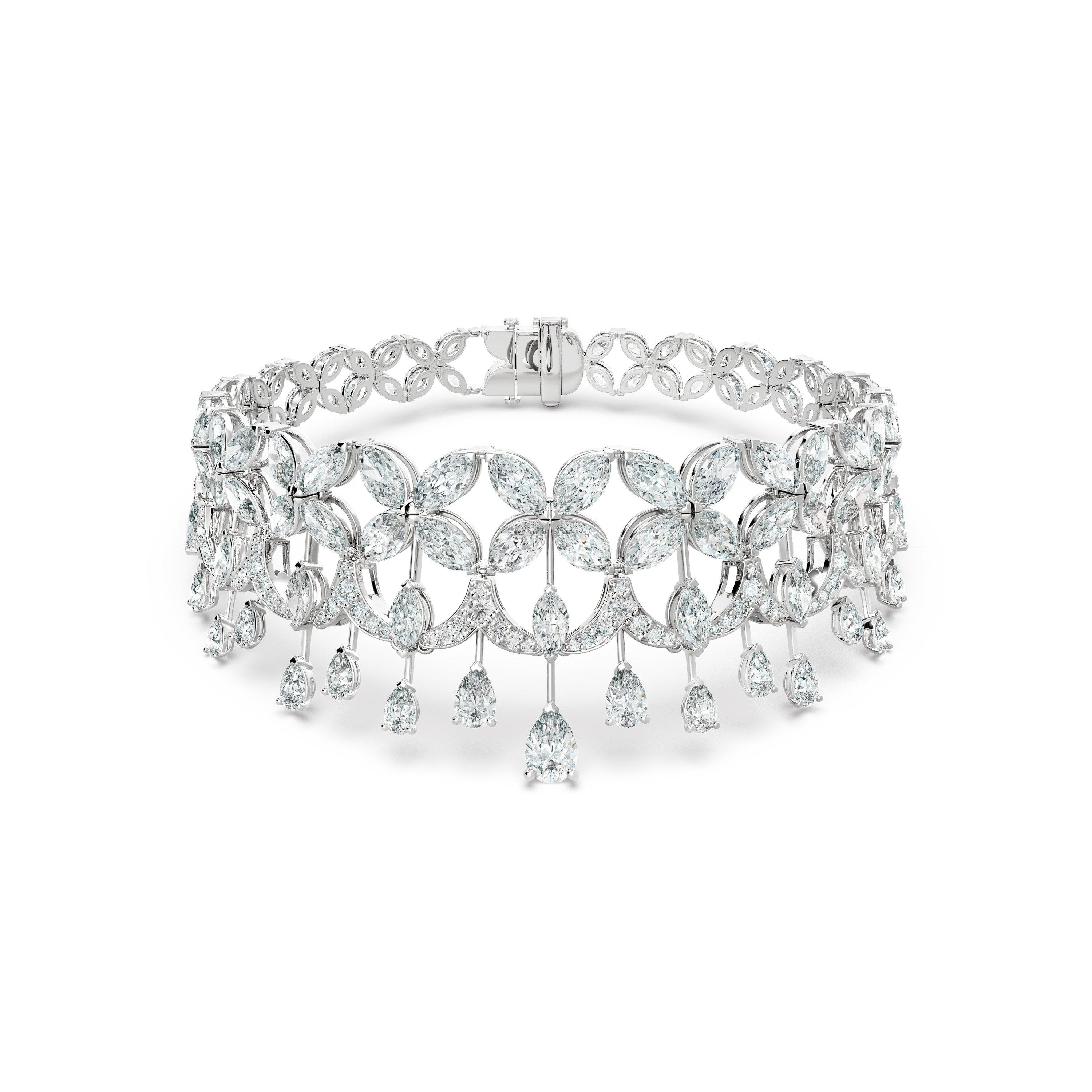 De Beers Talisman Charm Bracelet in White Gold