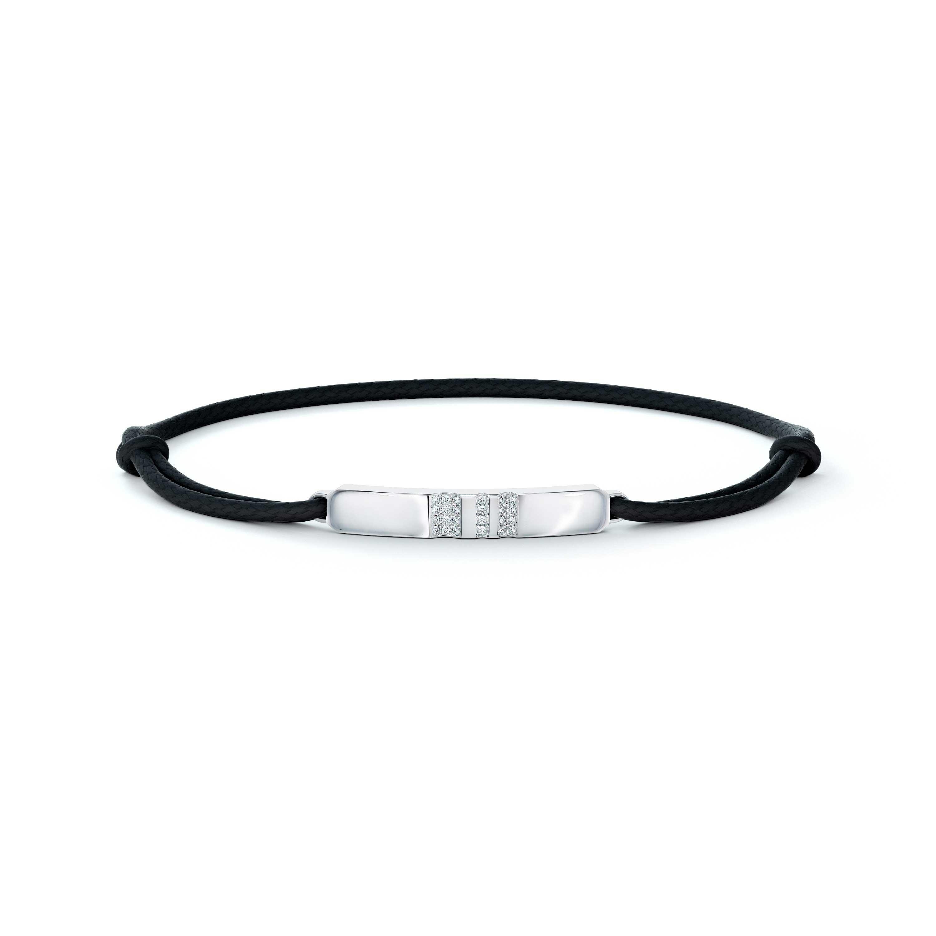 De Beers RVL cord bracelet in white gold, image 1