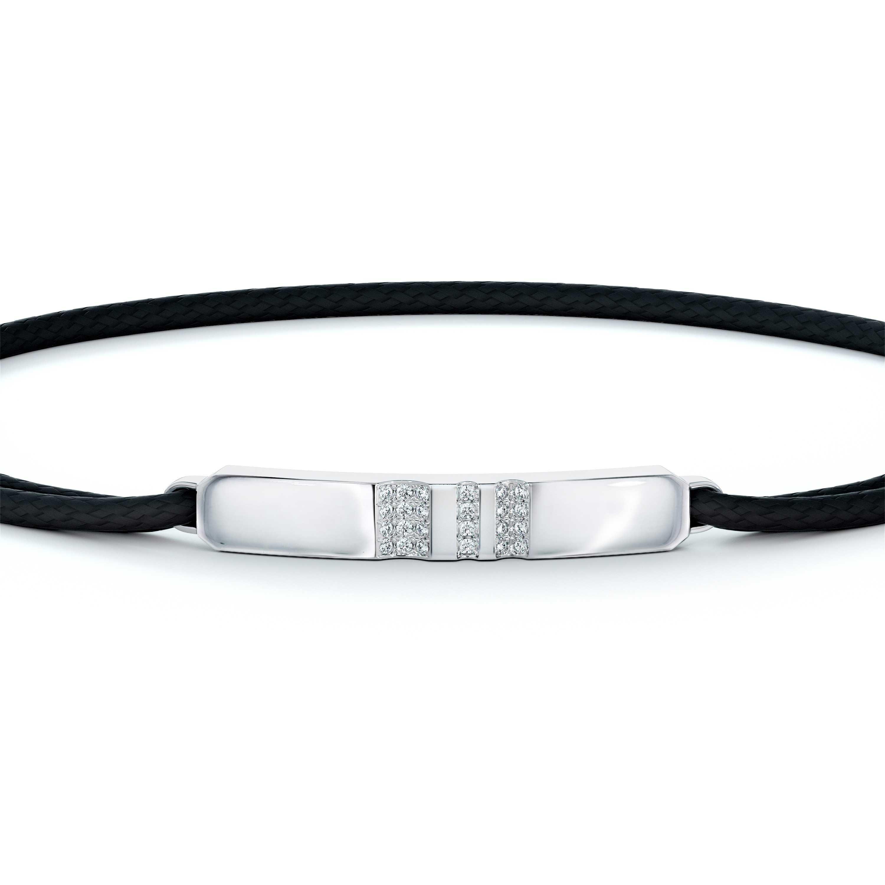 De Beers RVL cord bracelet in white gold | De Beers US