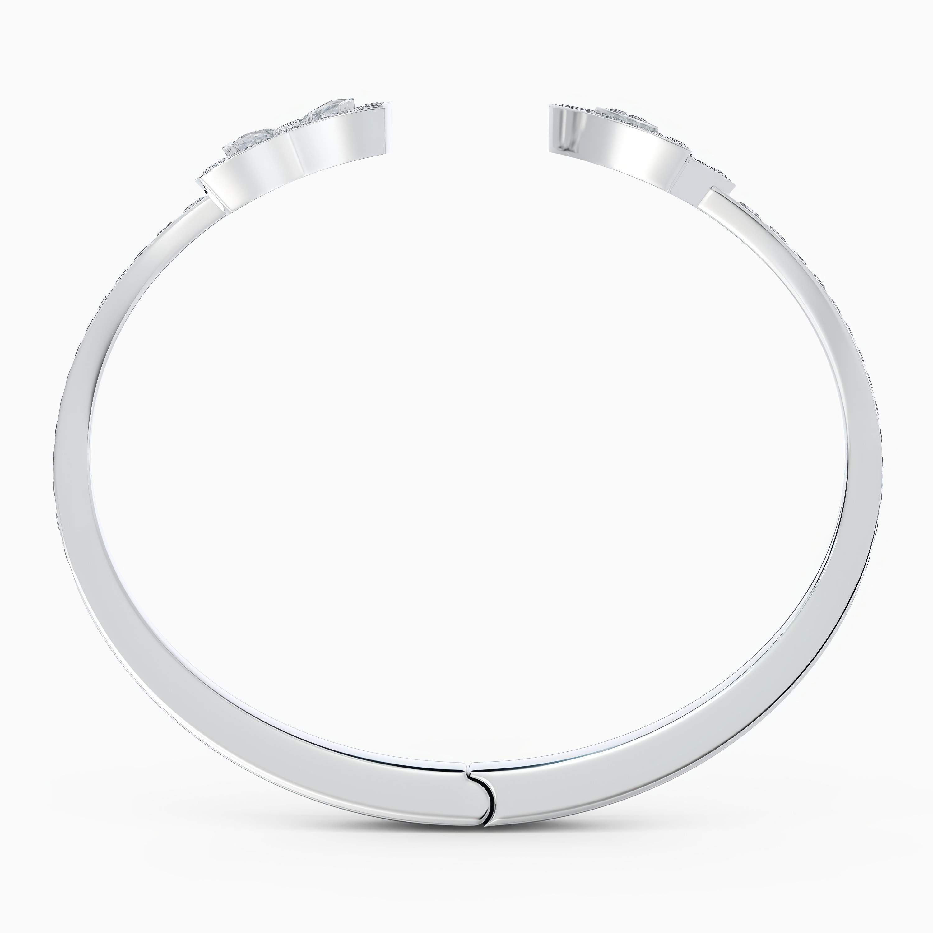 Enchanted Lotus open bangle in white gold Enchanted Lotus open bangle in white gold, image 5