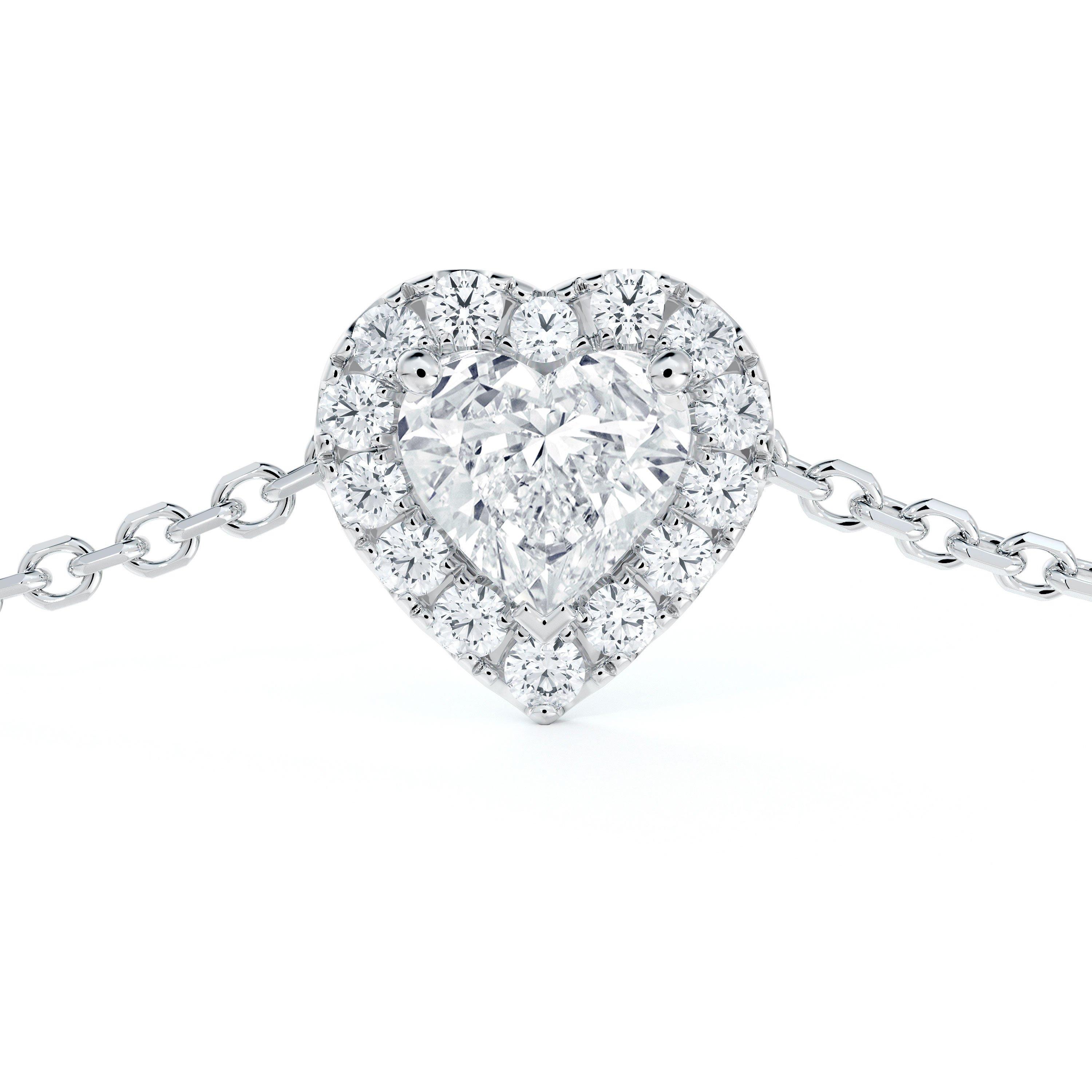 Aura heart-shaped diamond bracelet