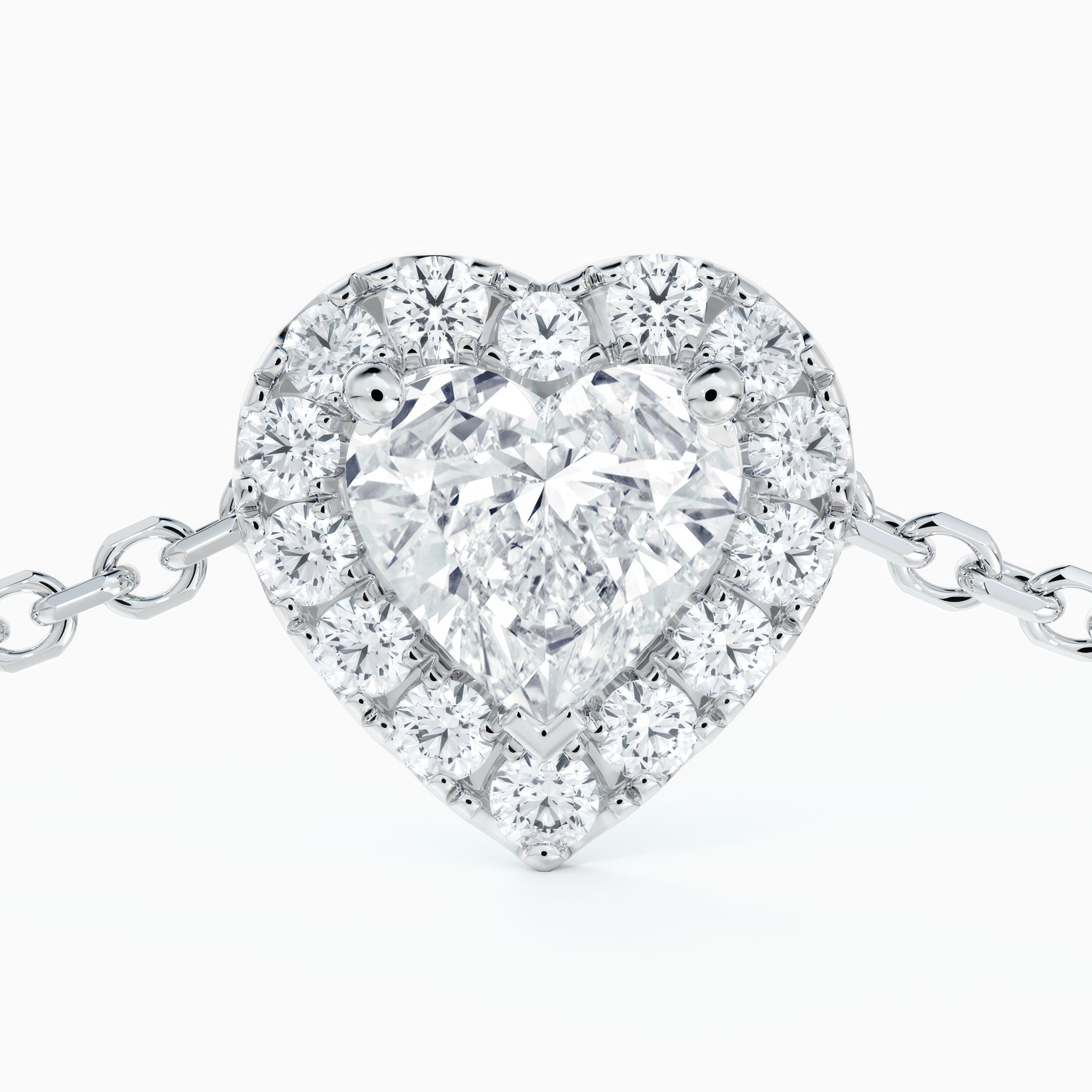 Aura heart-shaped diamond bracelet, image 3