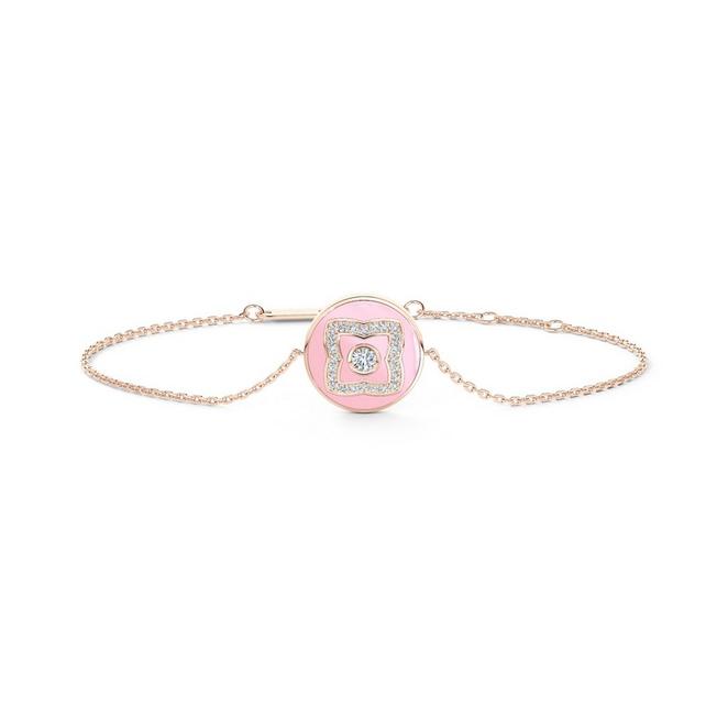 Enchanted Lotus bracelet in rose gold and pink enamel