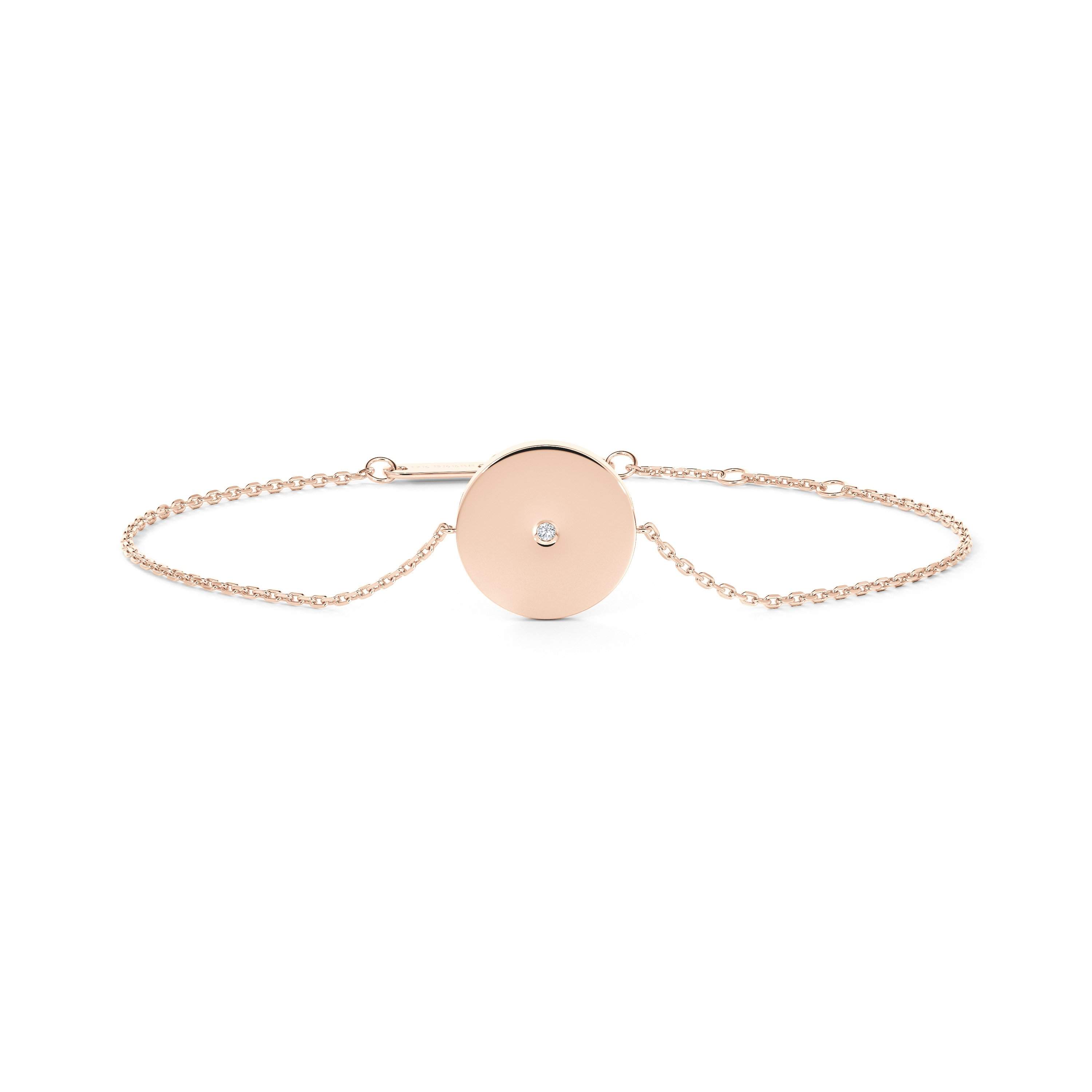 Enchanted Lotus Bracelet in Rose Gold and Pink Enamel