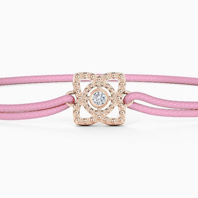 Enchanted Lotus pink cord bracelet, image 1