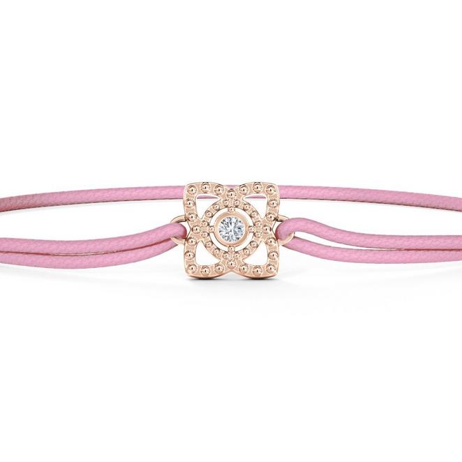 Bracelet cordon rose Enchanted Lotus