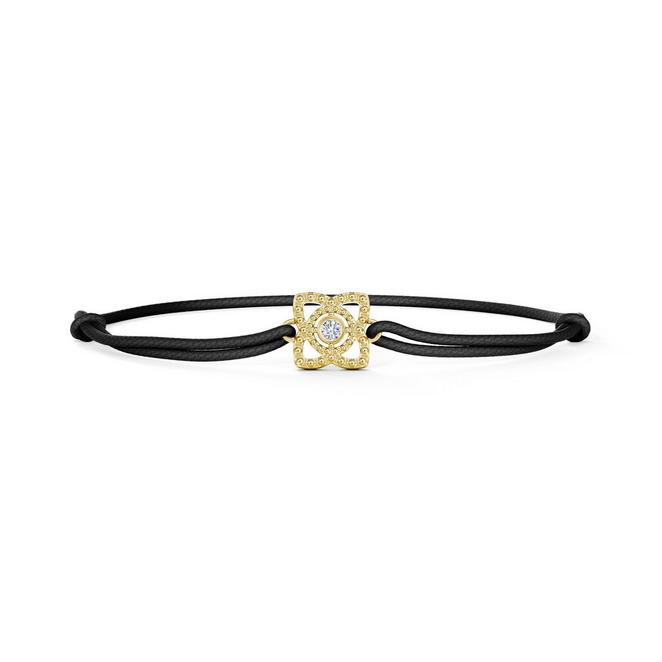 Enchanted Lotus black cord bracelet