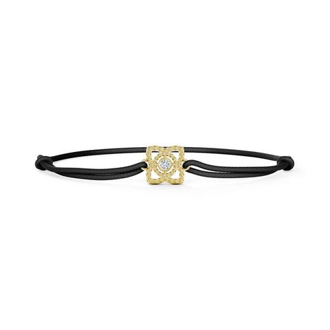 Bracelet cordon noir Enchanted Lotus