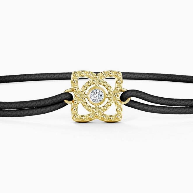 Bracelet cordon noir Enchanted Lotus, image 1