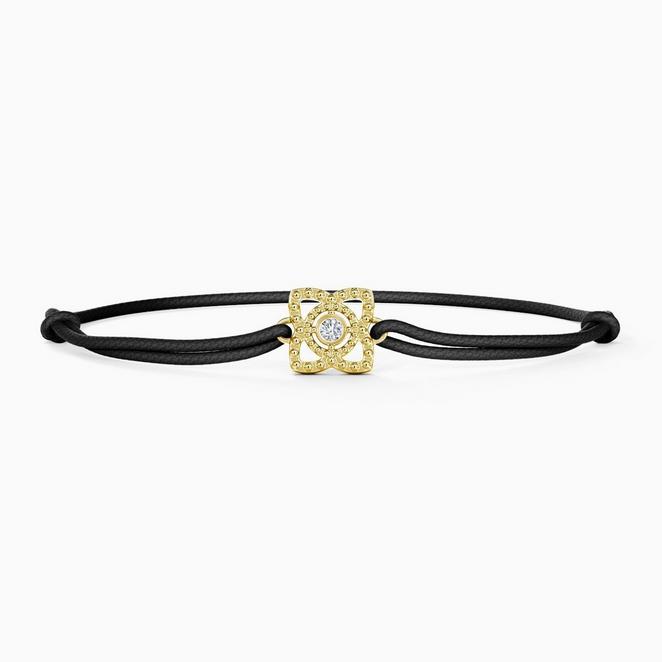 Bracelet cordon noir Enchanted Lotus, image 2