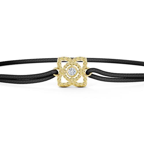 Enchanted Lotus black cord bracelet