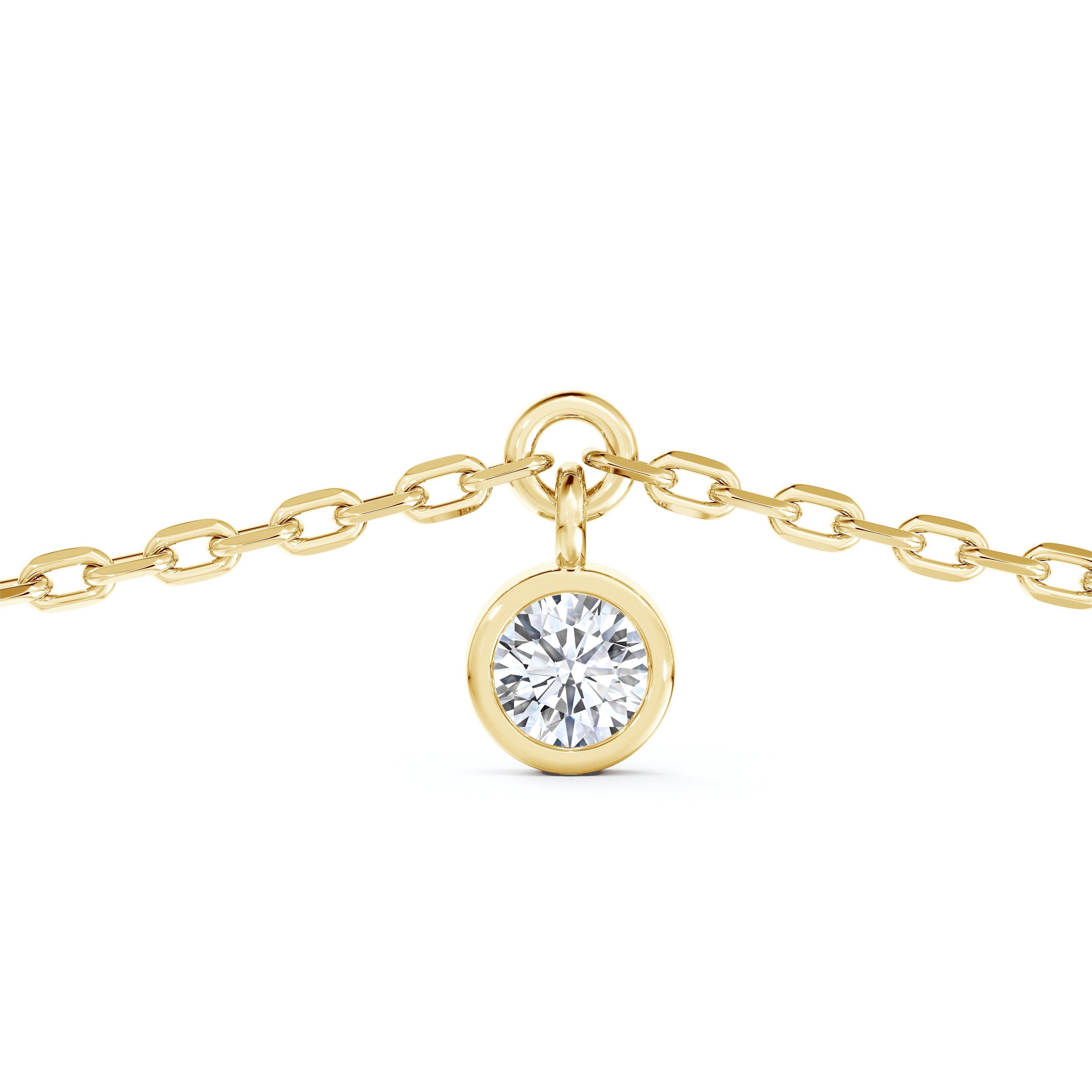 Clea One Diamond Bracelet In Yellow Gold