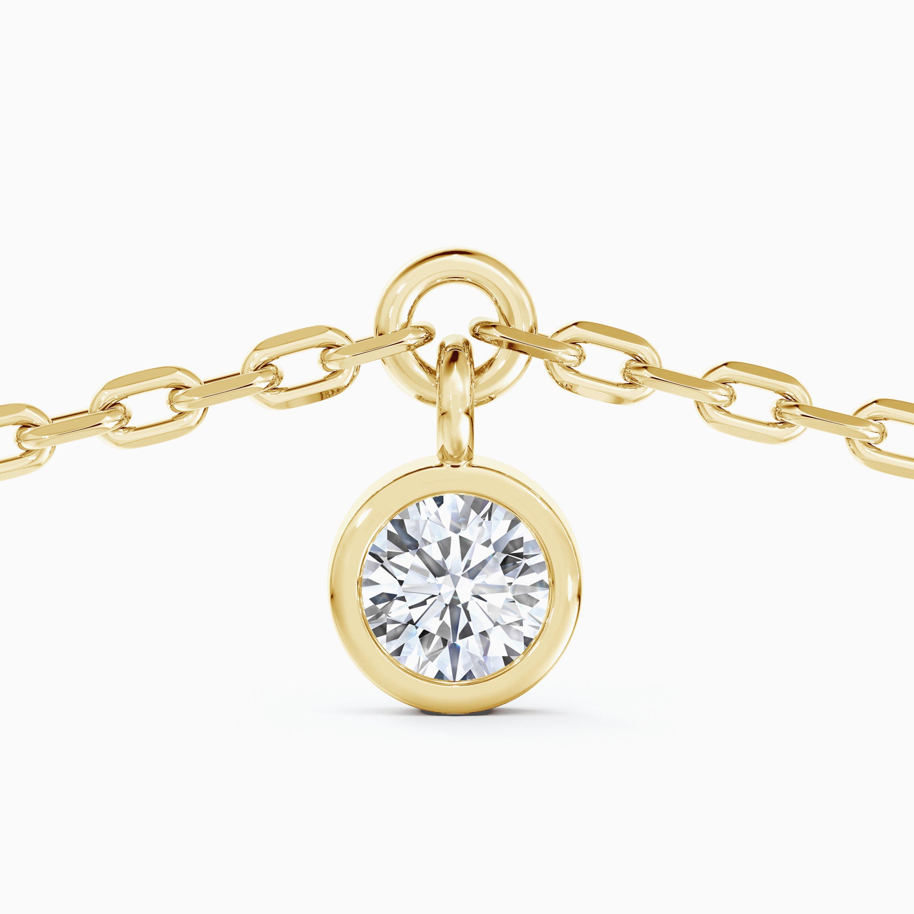 CLEA黃金單鑽手鍊, image 3