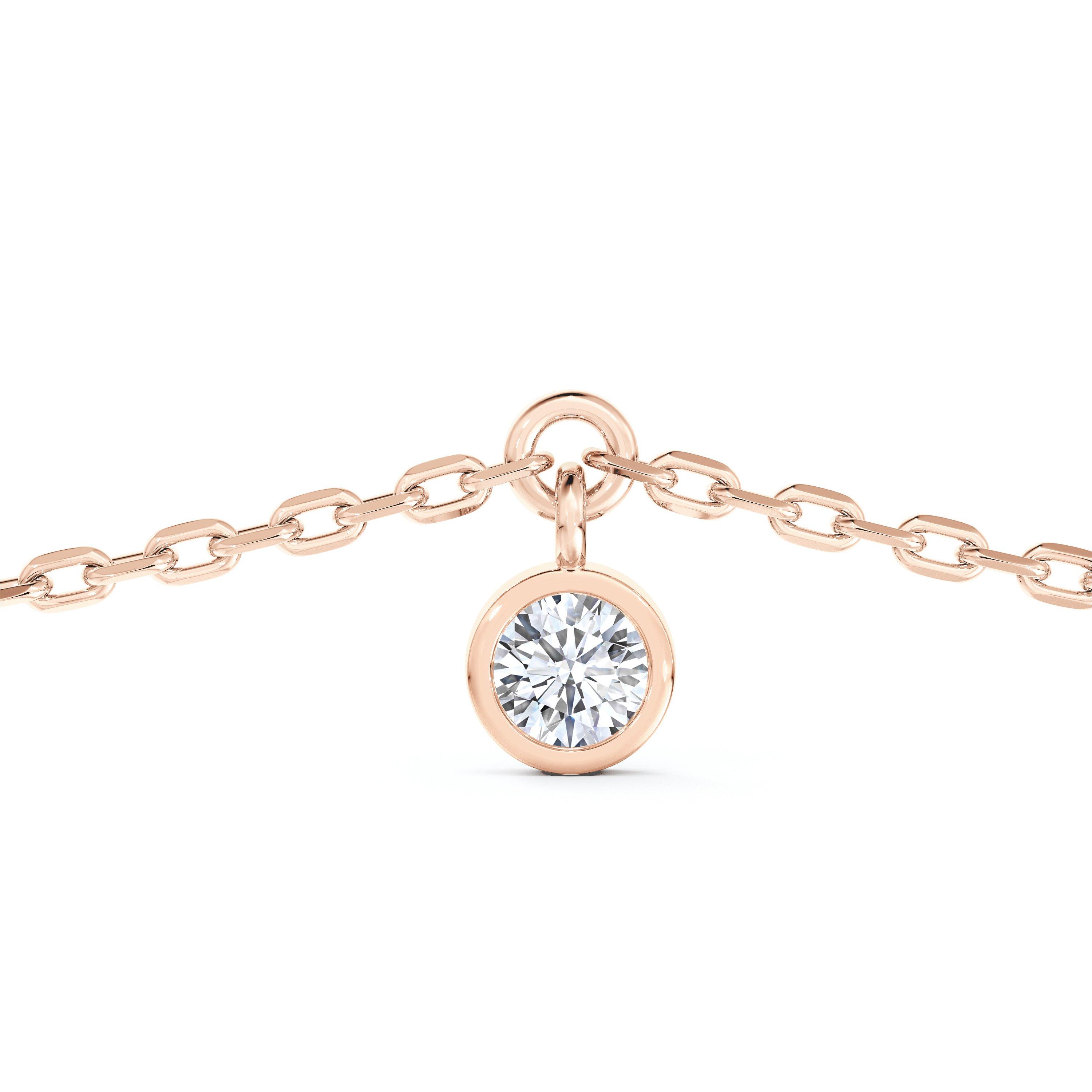 Clea One Diamond Bracelet In Rose Gold