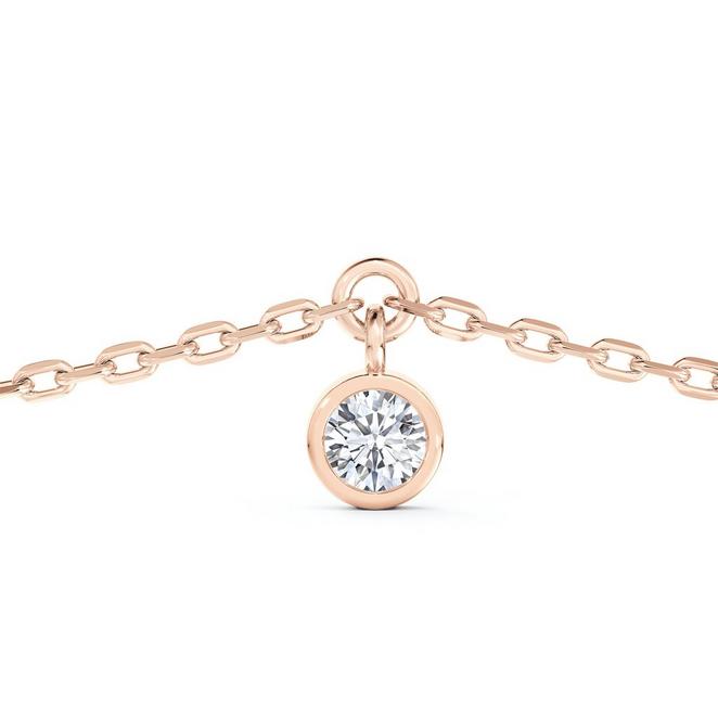 Clea One Diamond Bracelet In Rose Gold, image 2