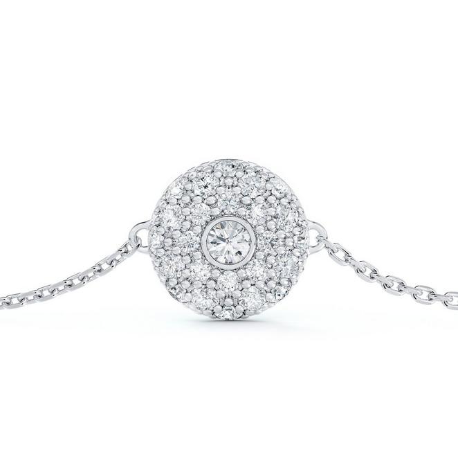 Bracelet chaine en diamant Classic Design or blanc, image 2