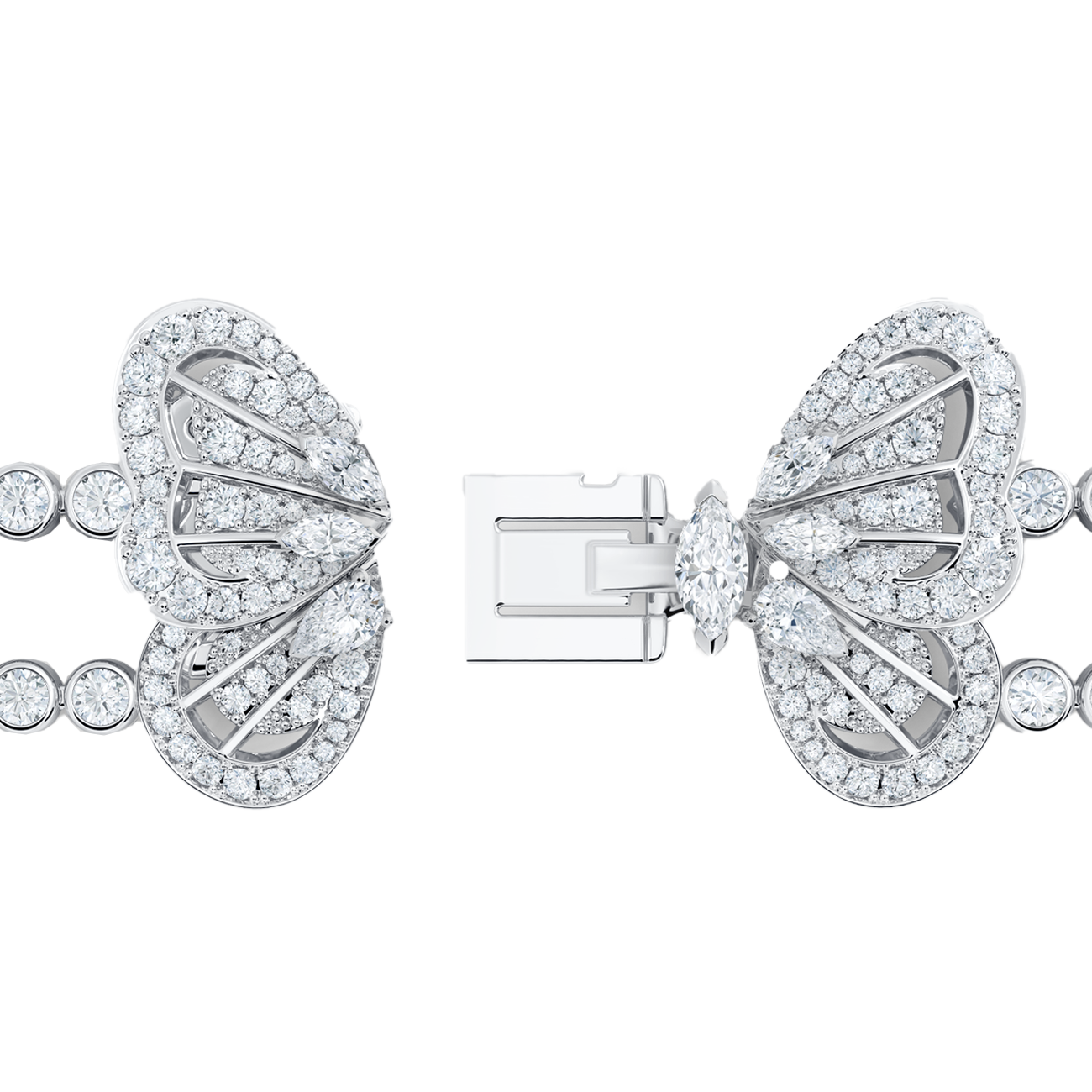 White gold butterfly bracelet top