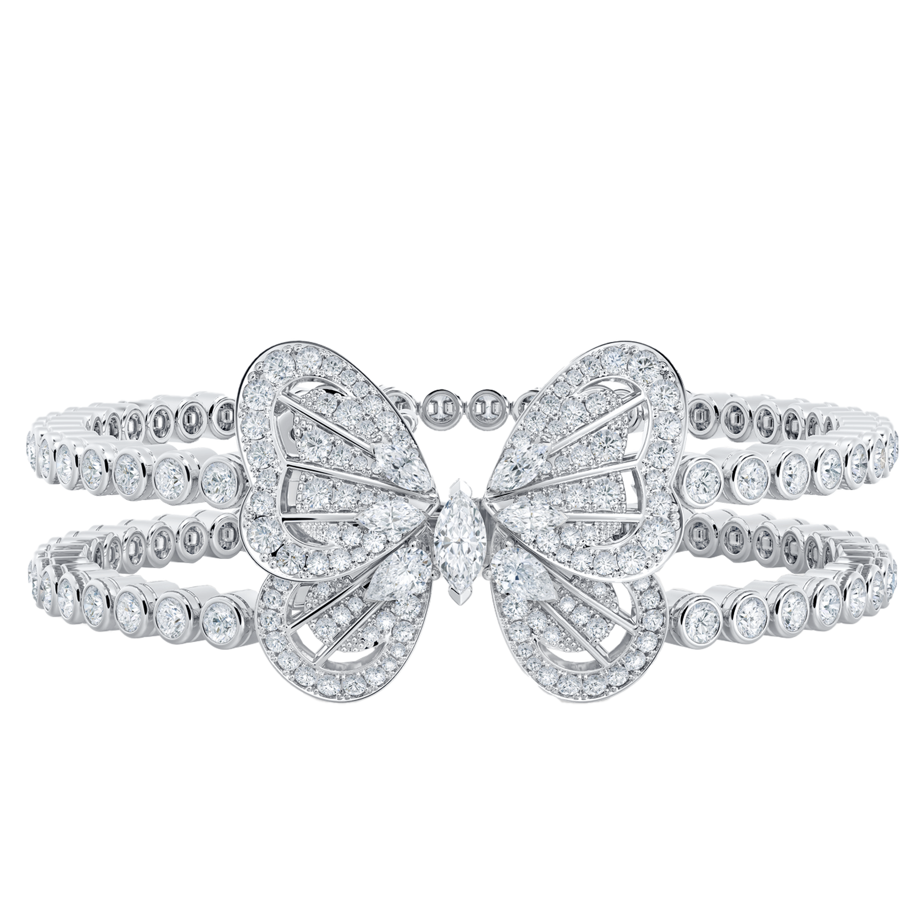 Portraits of Nature High End Butterfly Bracelet in White Gold Portraits of Nature High End Butterfly Bracelet in White Gold, image 1