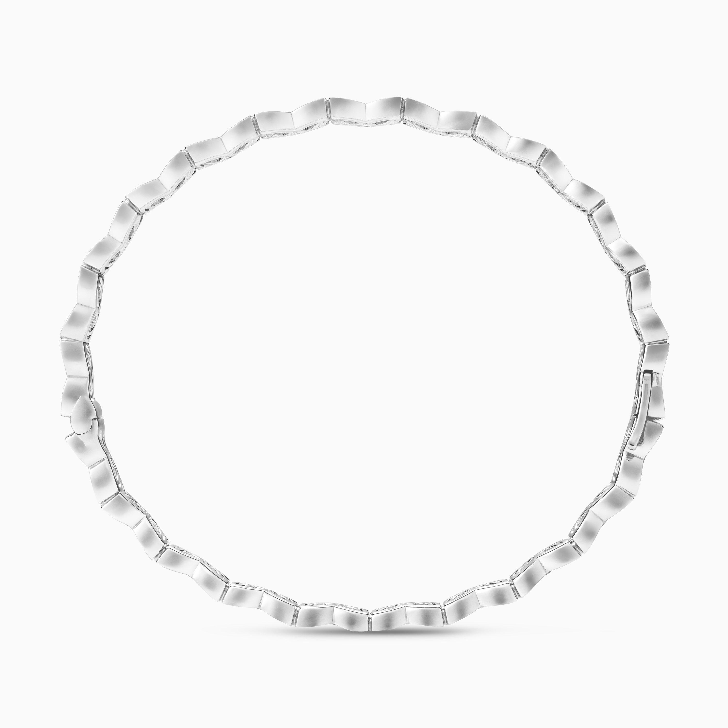 Lotus by DE BEERS white gold diamond bangle, image 2
